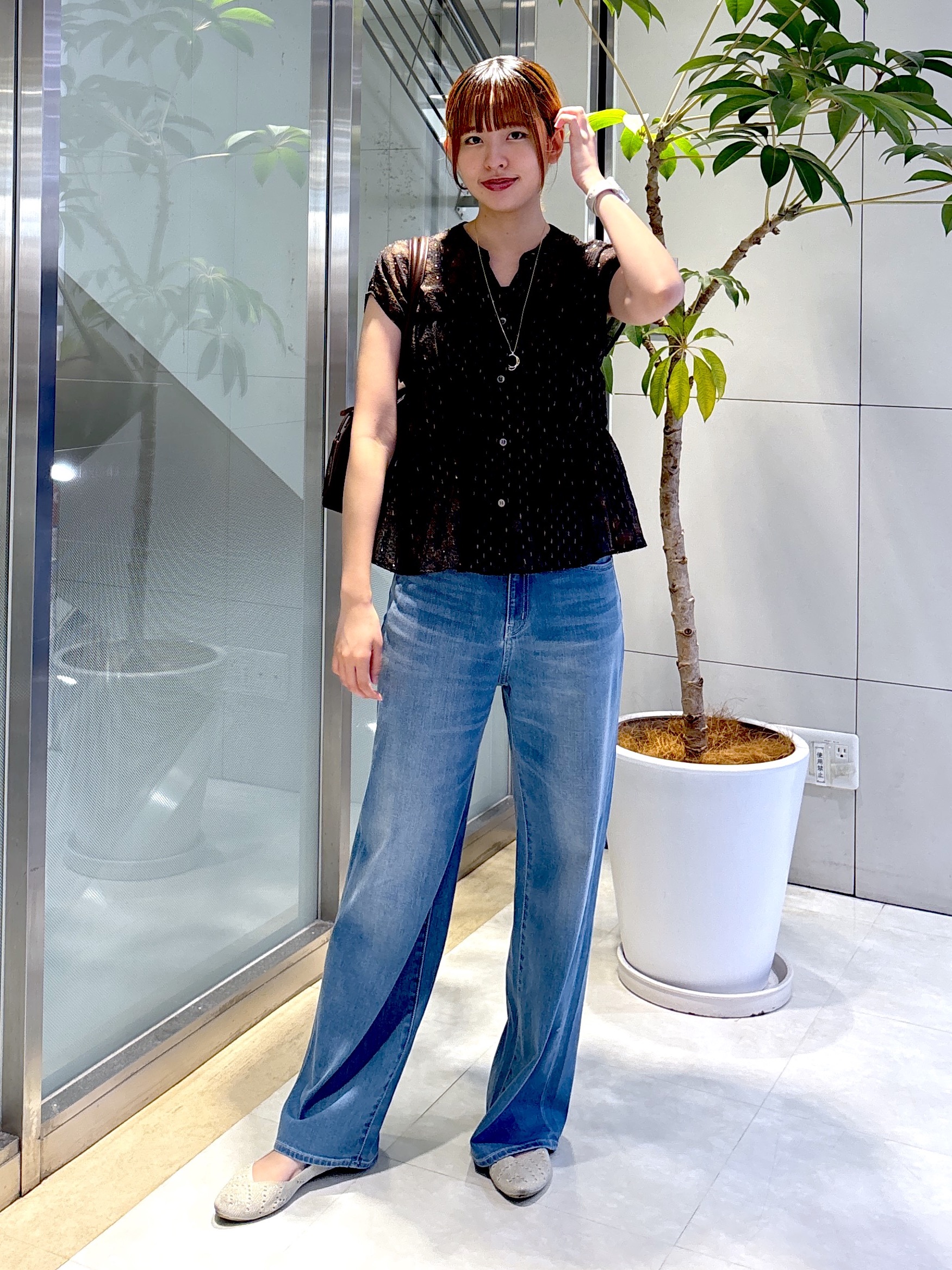 yukaさんの「UNTITLED｜ヴィンテージドットブラウス」を使ったコーディネート