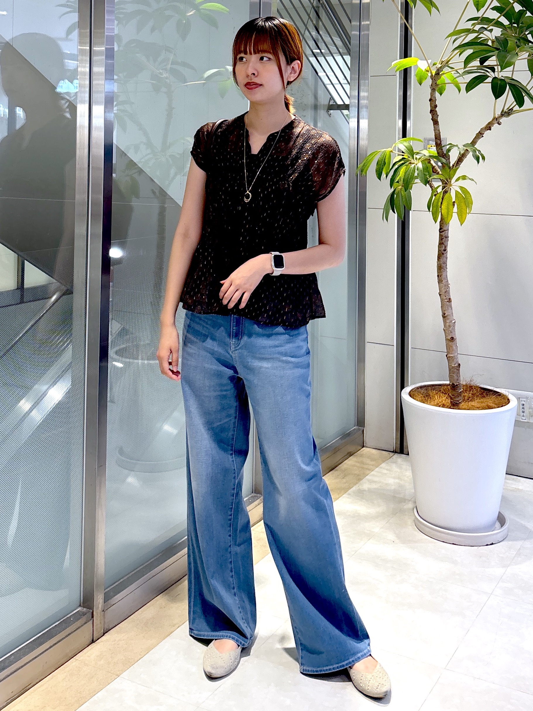 yukaさんの「UNTITLED｜ヴィンテージドットブラウス」を使ったコーディネート