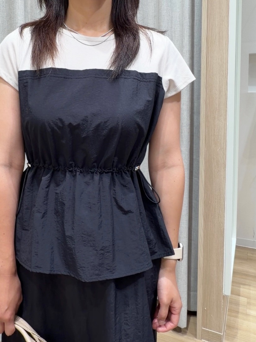 Fumikaさんの「grove｜【低身長さんも選べる着丈・洗濯機◎】1枚で旬顔！Tシャツドッキングドロストワンピース」を使ったコーディネート
