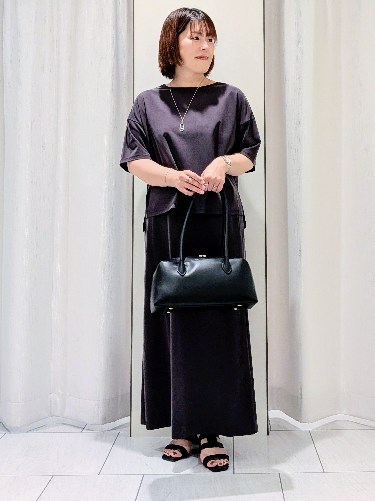 Onumaさんの「UNTITLED｜【セットアップ可/接触冷感】ヴィンテージライクプルオーバー」を使ったコーディネート