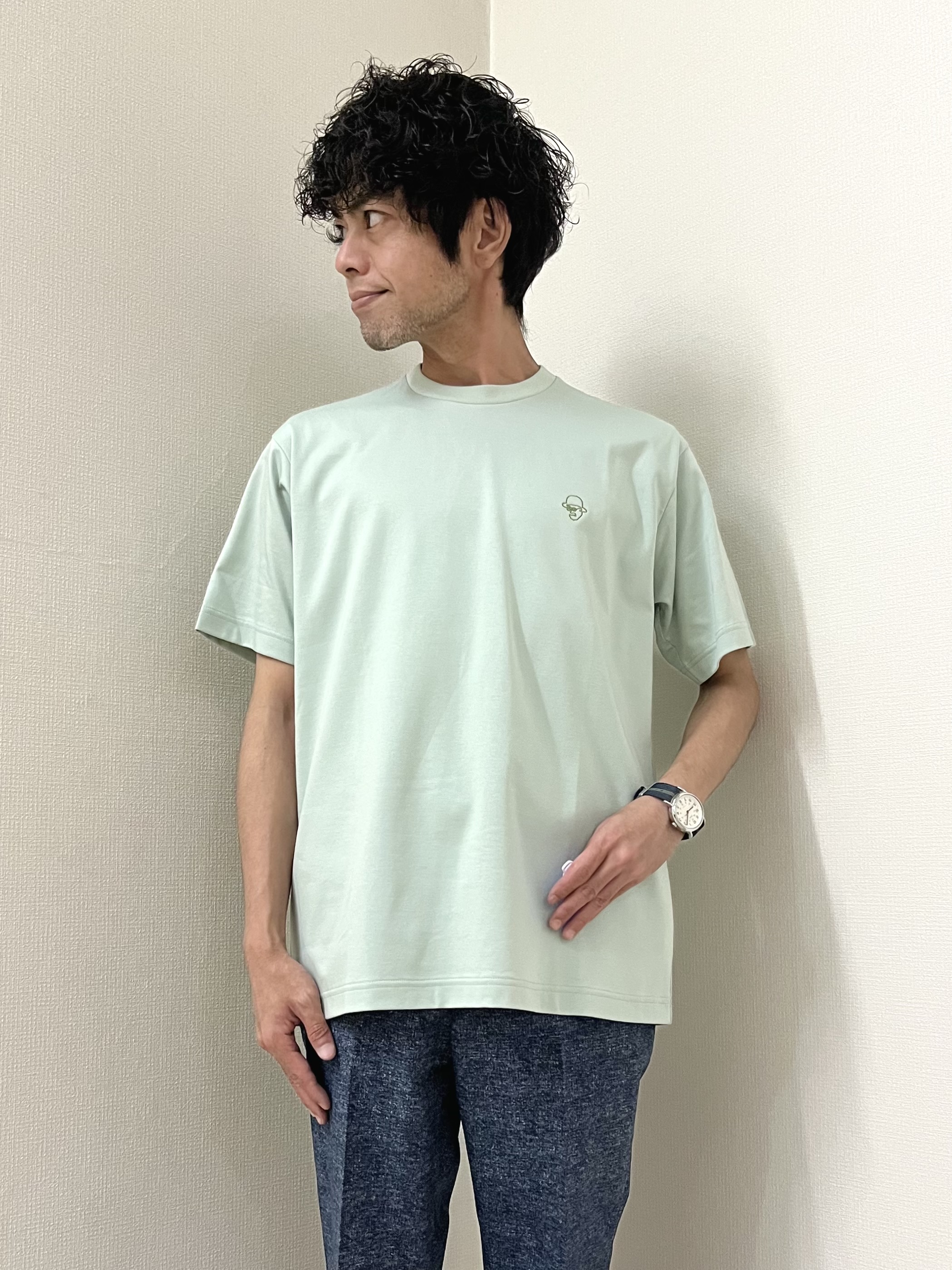 URAさんの「TAKEO KIKUCHI｜【抗菌防臭】COOL DOTS（R）ドビープリント ジャケット」を使ったコーディネート