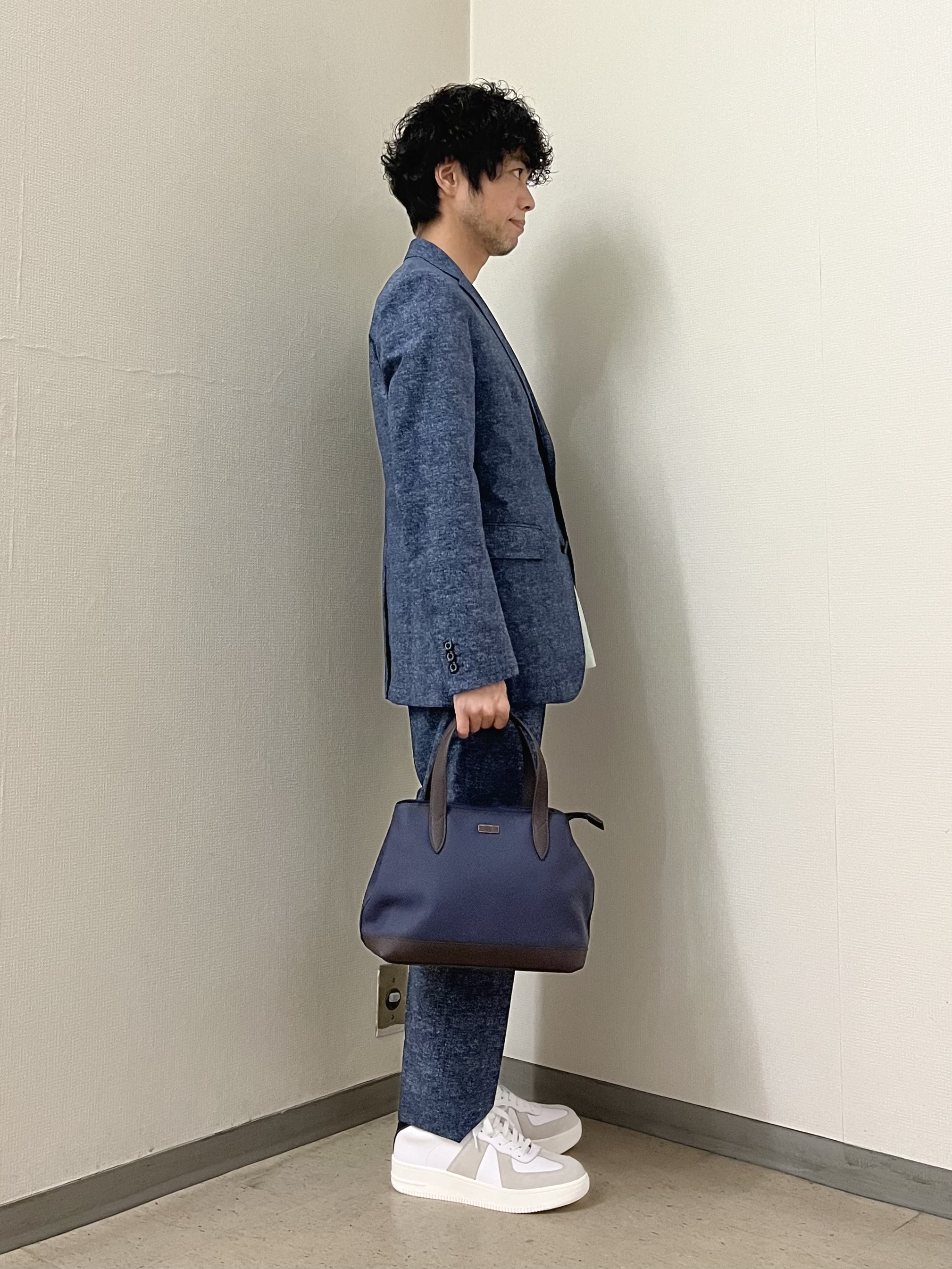 URAさんの「TAKEO KIKUCHI｜【抗菌防臭】COOL DOTS（R）ドビープリント ジャケット」を使ったコーディネート