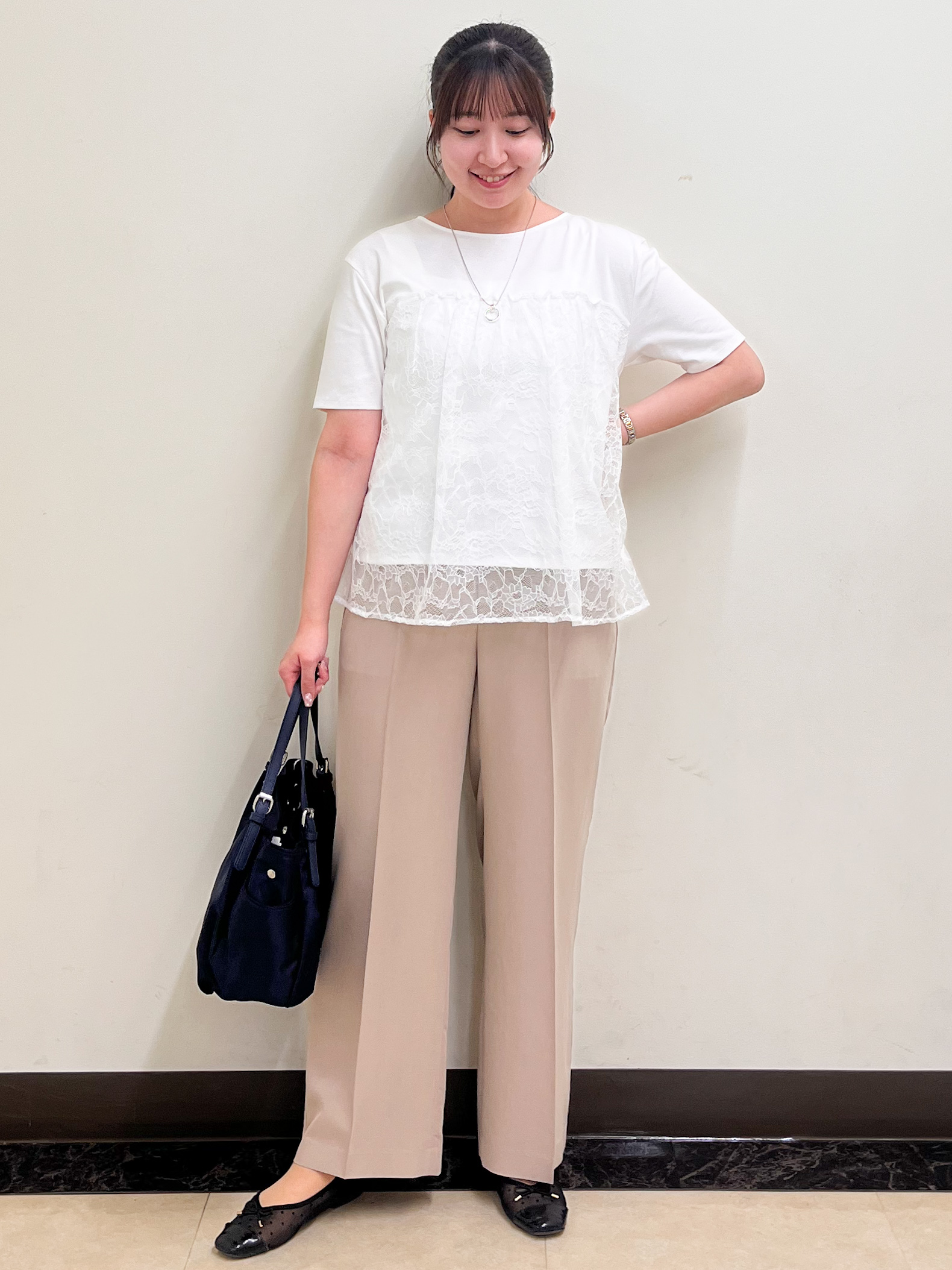 mikikoさんの「Reflect｜【UVカット／接触冷感／手洗い可】ラッセルレースプルオーバー」を使ったコーディネート