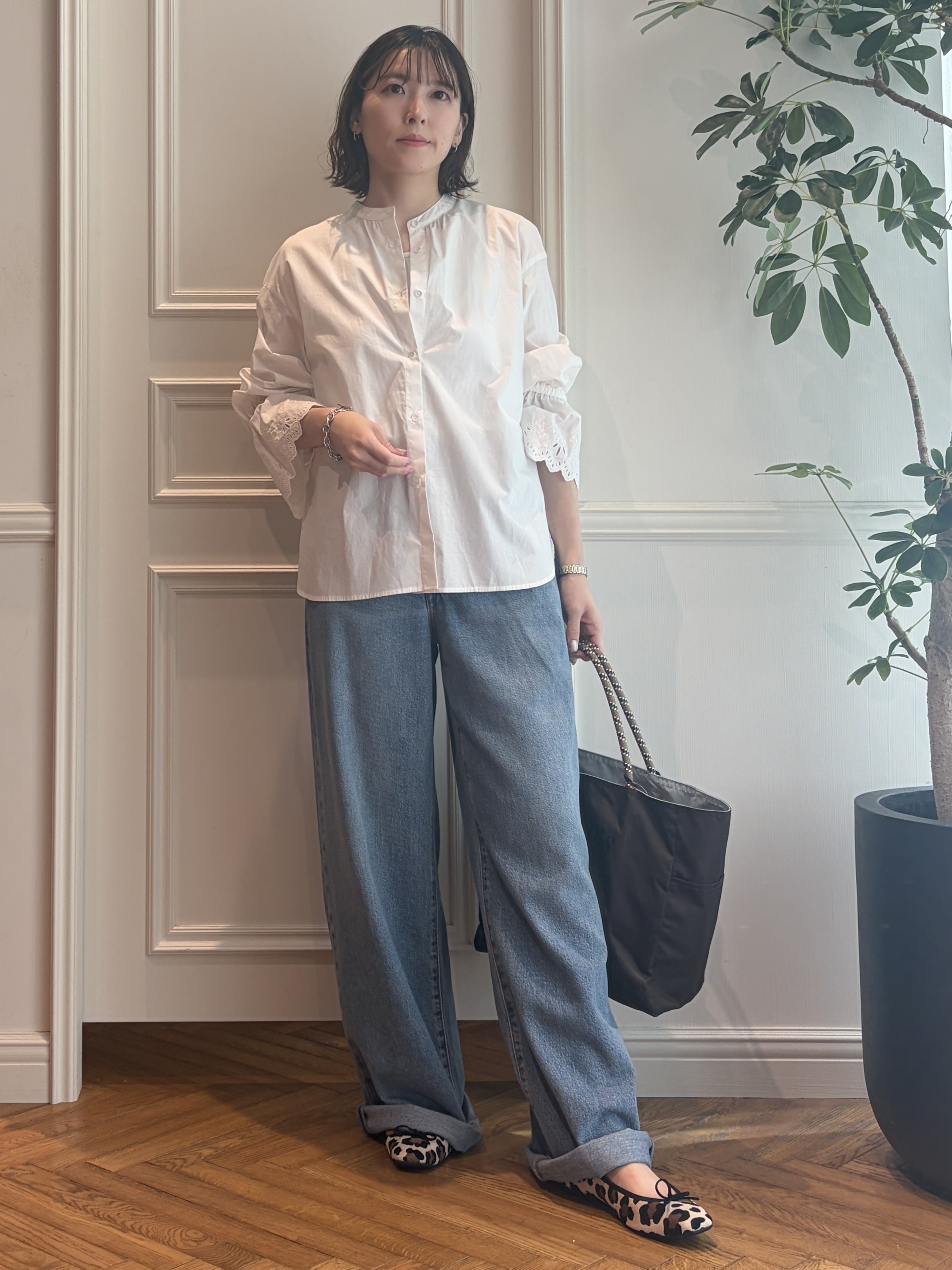 nakaoさんの「DRESSTERIOR｜エンブロイダリースリーブ ブラウス」を使ったコーディネート