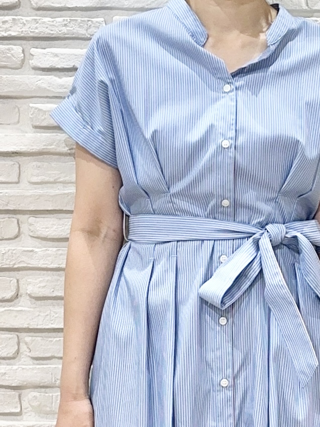 Hana...eさんの「index｜【接触冷感／UV】ストライプタックシャツワンピース《洗濯機OK》」を使ったコーディネート