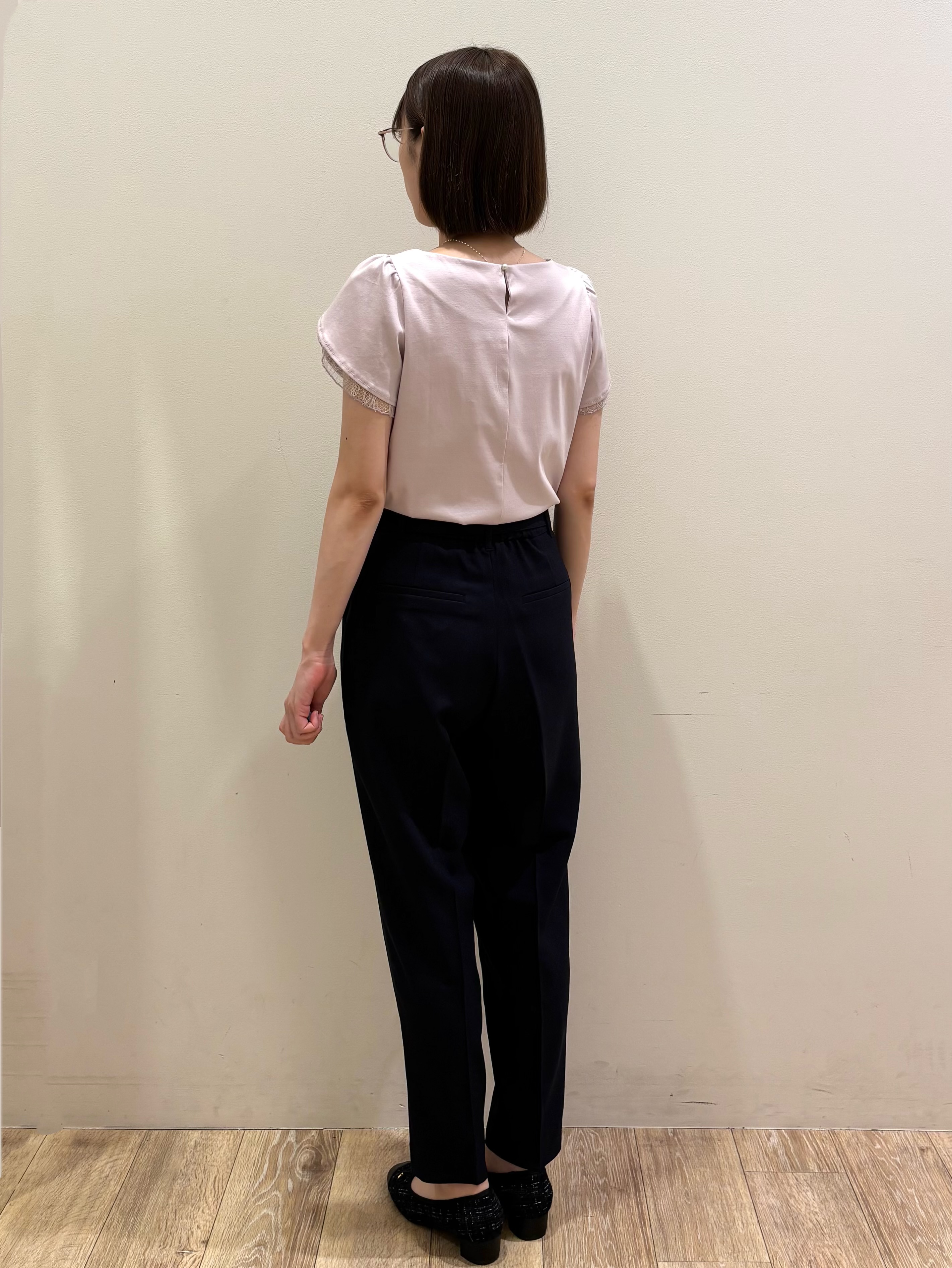 honamiさんの「index｜【接触冷感／UVケア】ハートネックレースレイヤードトップス《洗濯機OK／6col》」を使ったコーディネート