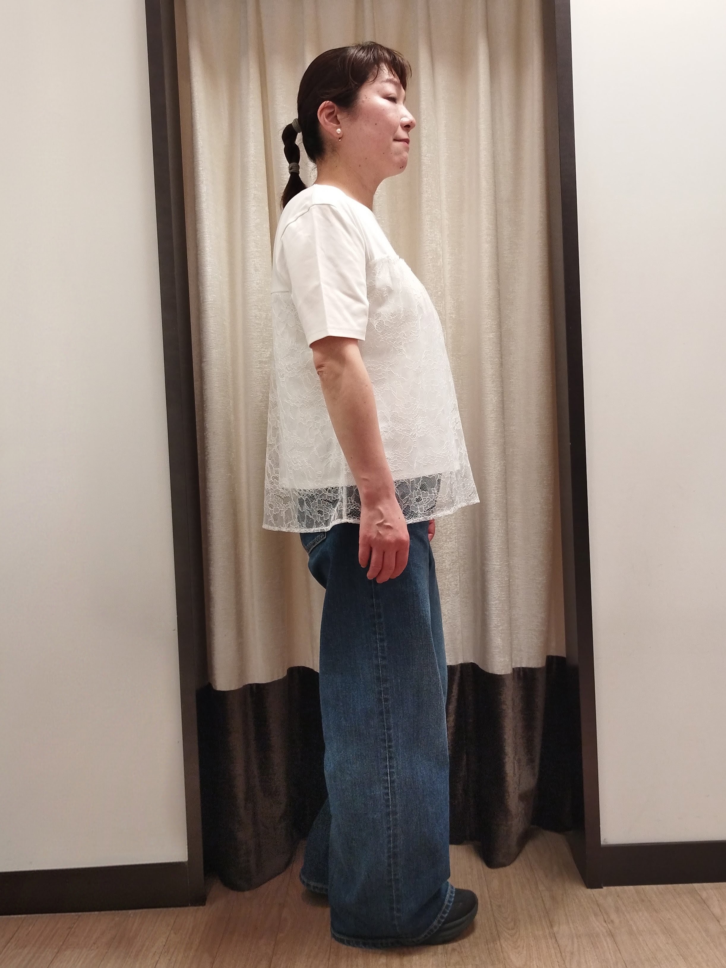 junさんの「Reflect｜【UVカット／接触冷感／手洗い可】ラッセルレースプルオーバー」を使ったコーディネート