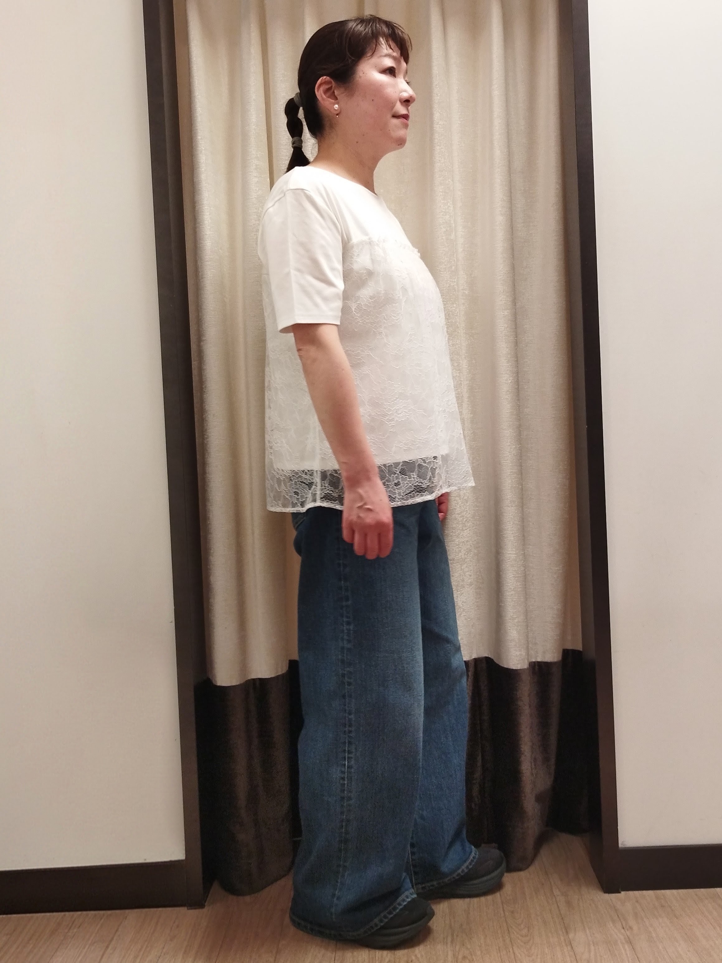 junさんの「Reflect｜【UVカット／接触冷感／手洗い可】ラッセルレースプルオーバー」を使ったコーディネート