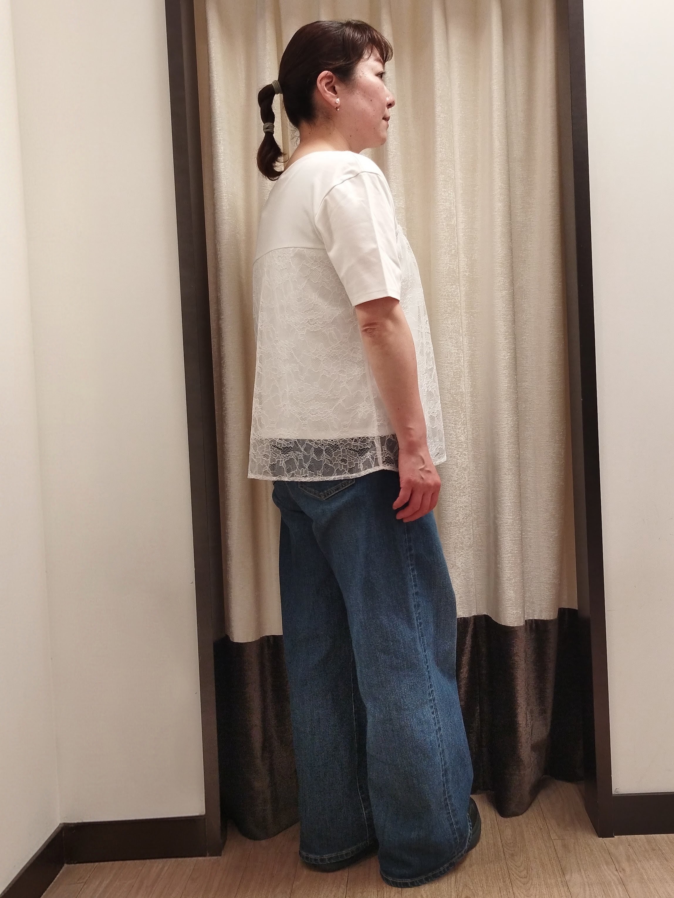 junさんの「Reflect｜【UVカット／接触冷感／手洗い可】ラッセルレースプルオーバー」を使ったコーディネート