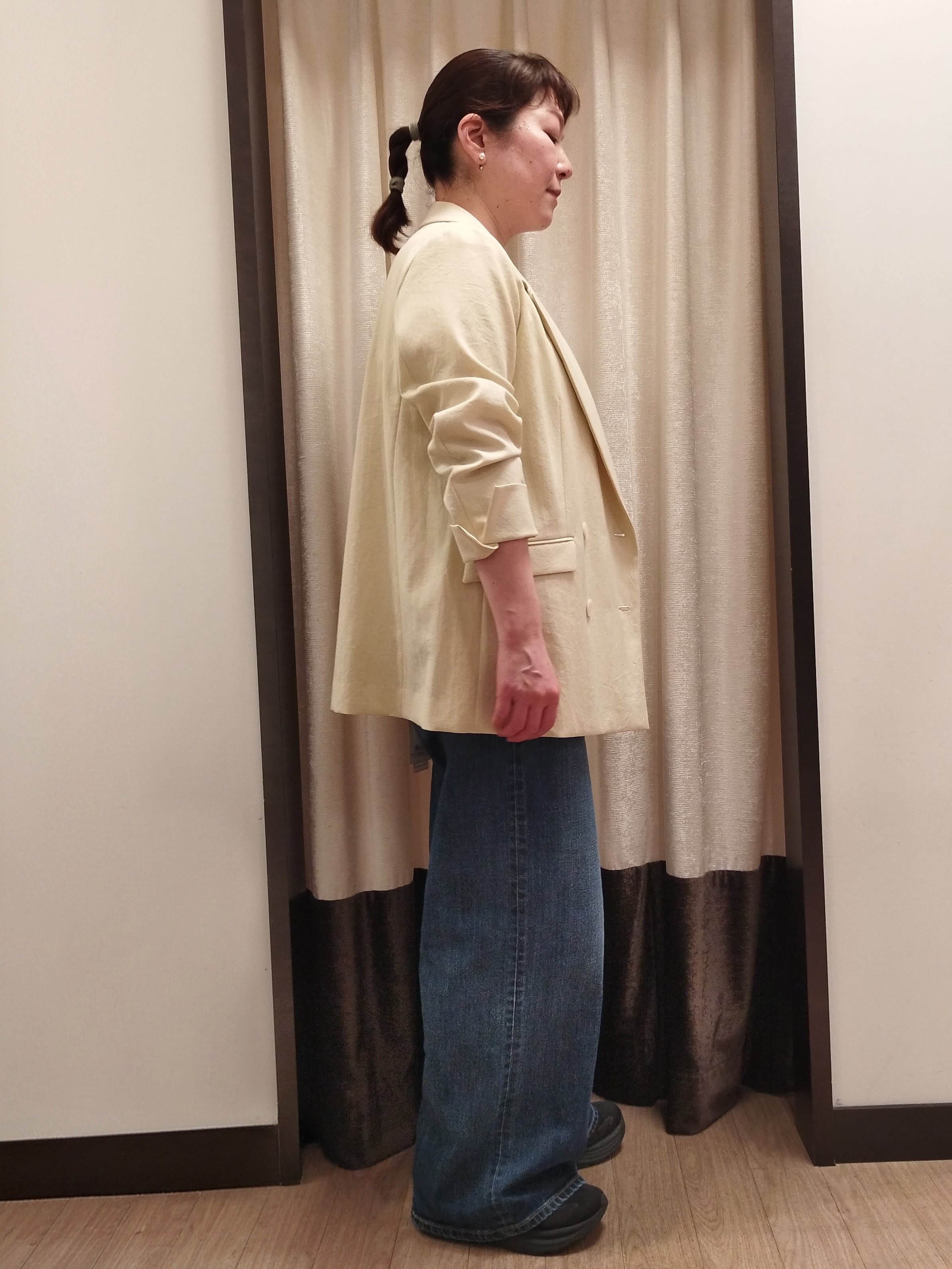junさんの「Reflect｜コットンリネンテーラードジャケット」を使ったコーディネート