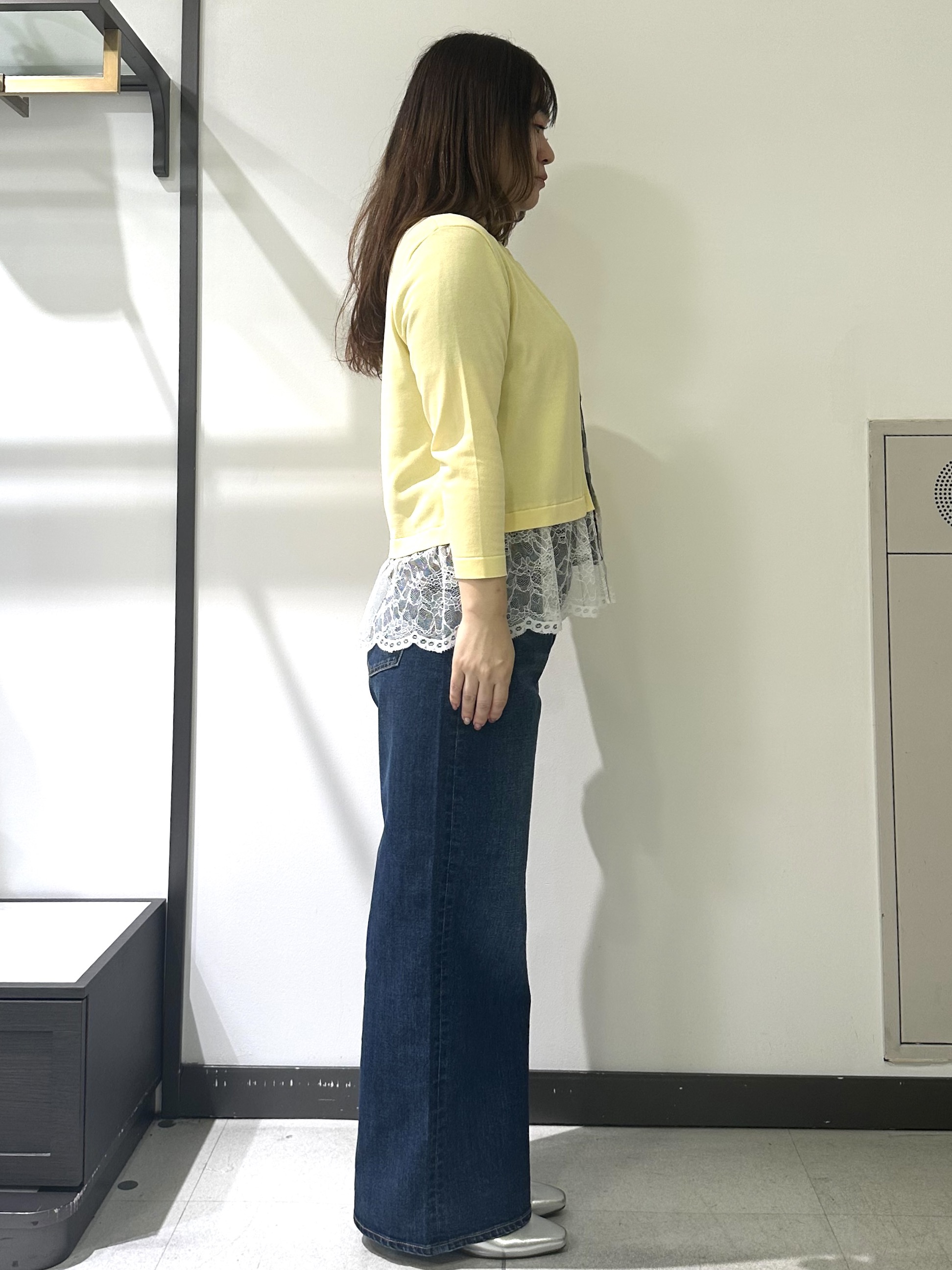 miさんの「Reflect｜【手洗い可】レースデザインニットカーディガン」を使ったコーディネート