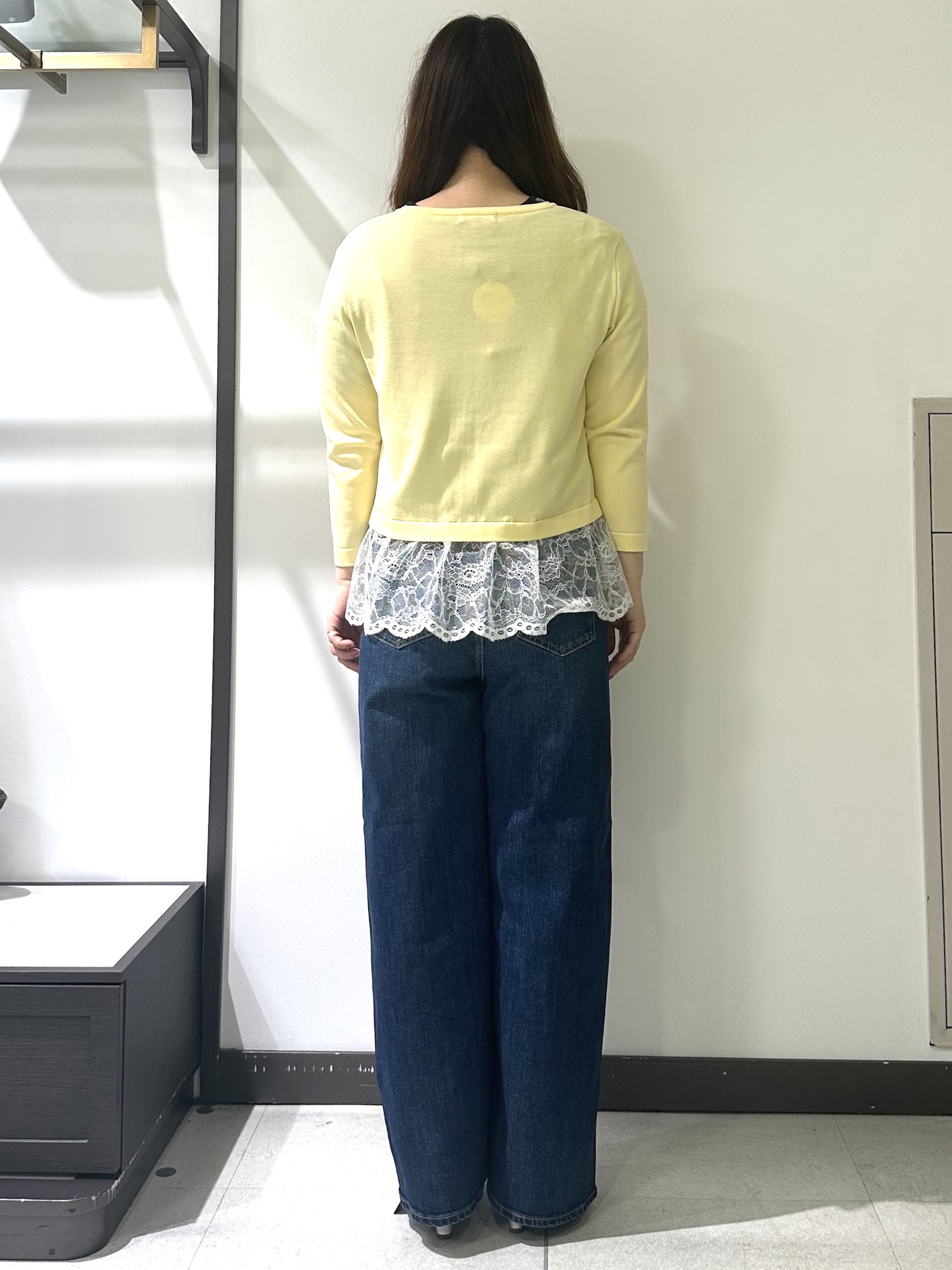 miさんの「Reflect｜【手洗い可】レースデザインニットカーディガン」を使ったコーディネート