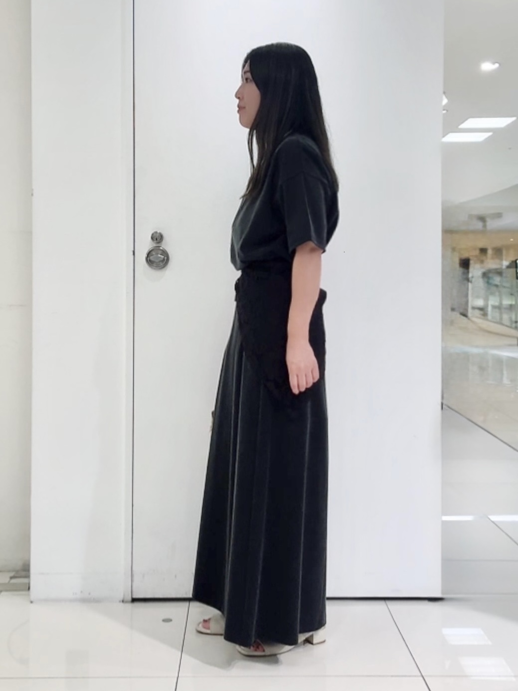 なかじさんの「UNTITLED｜【セットアップ可/接触冷感】ヴィンテージライク ロングスカート」を使ったコーディネート