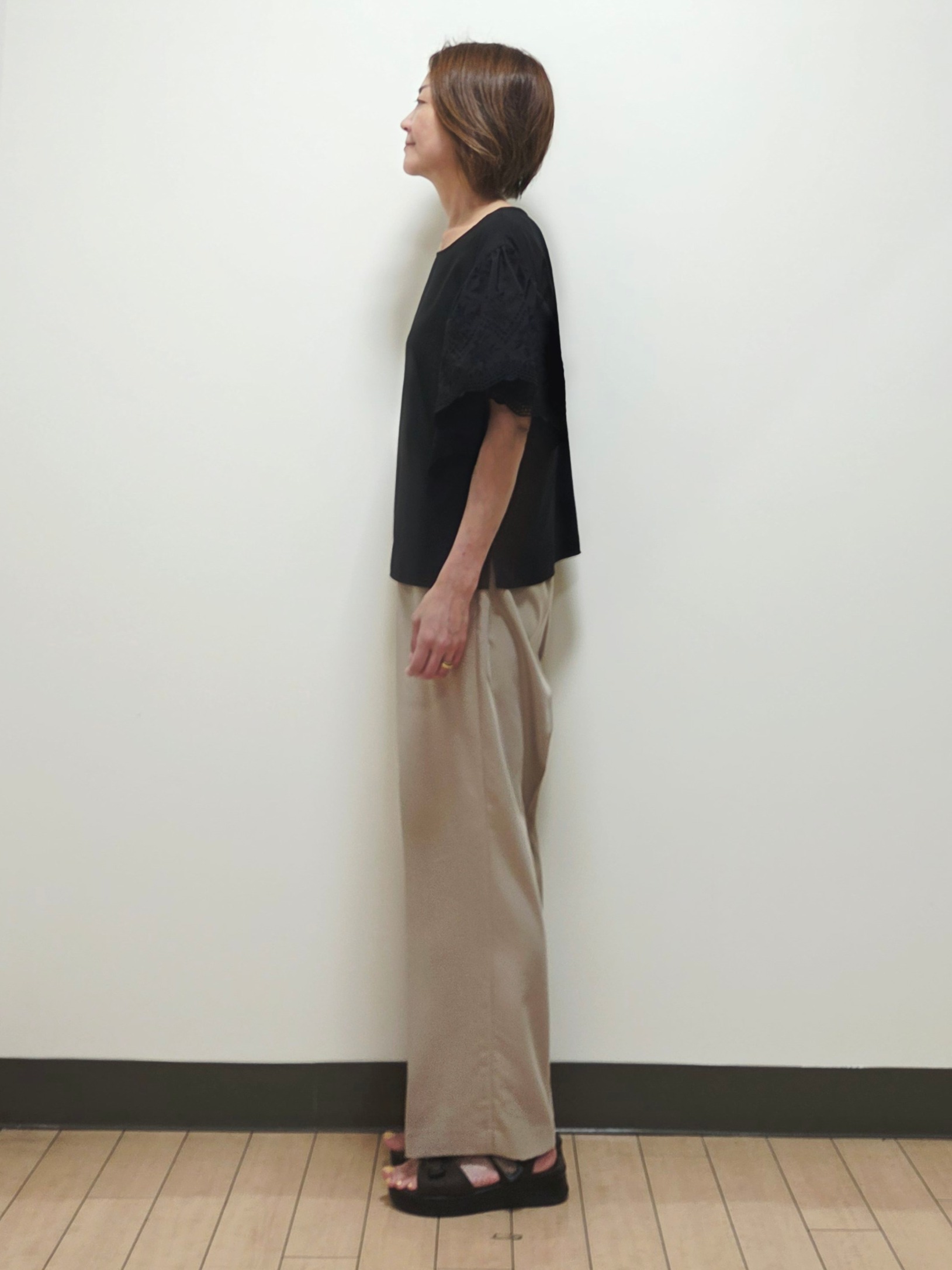 yuuさんの「Reflect｜【通勤◎】スカラップレーススリーブ ブラウス」を使ったコーディネート