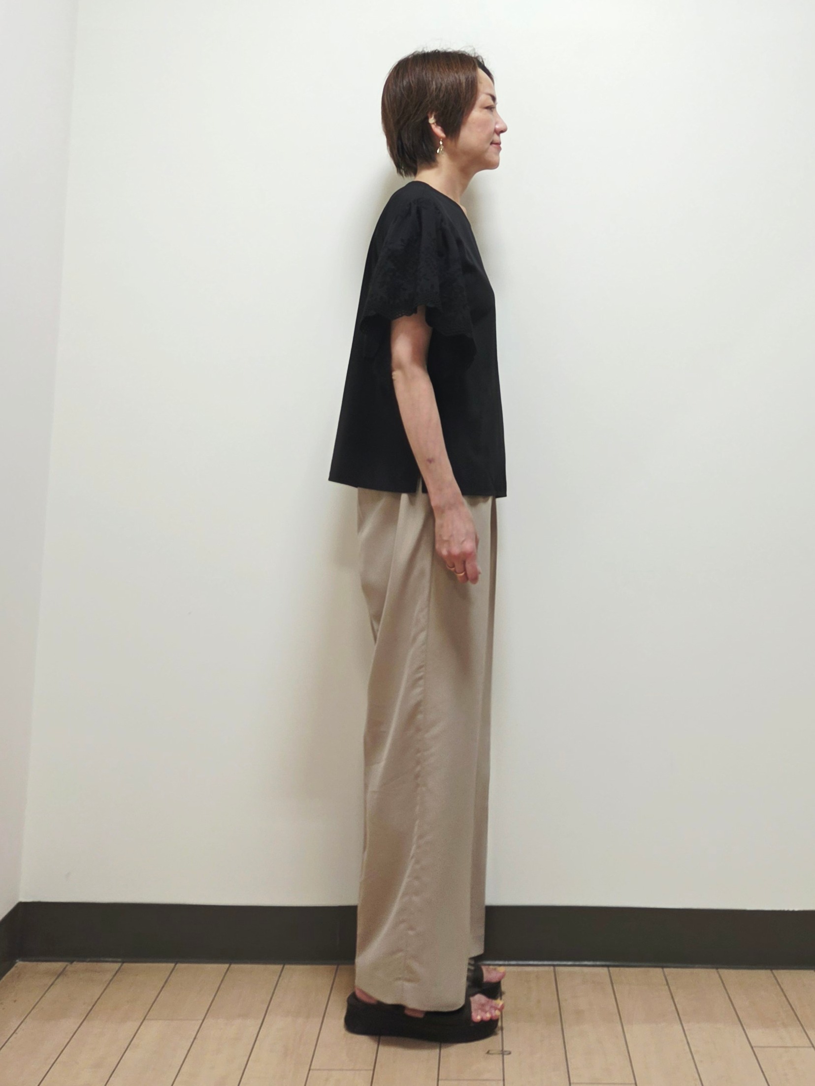 yuuさんの「Reflect｜【通勤◎】スカラップレーススリーブ ブラウス」を使ったコーディネート