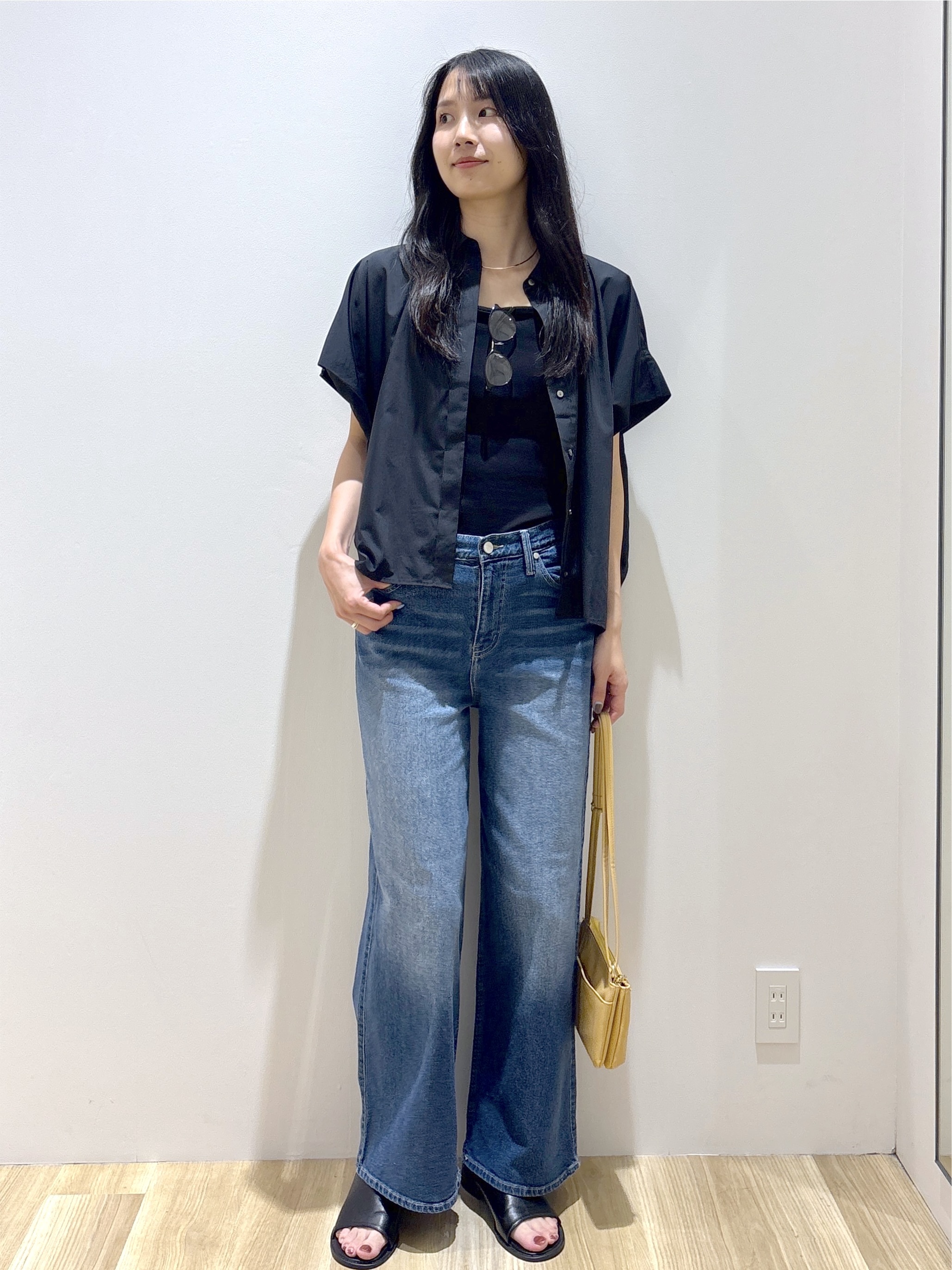 sachikoさんの「OPAQUE.CLIP｜タックニュアンスフォルムシャツ【洗濯機OK】」を使ったコーディネート