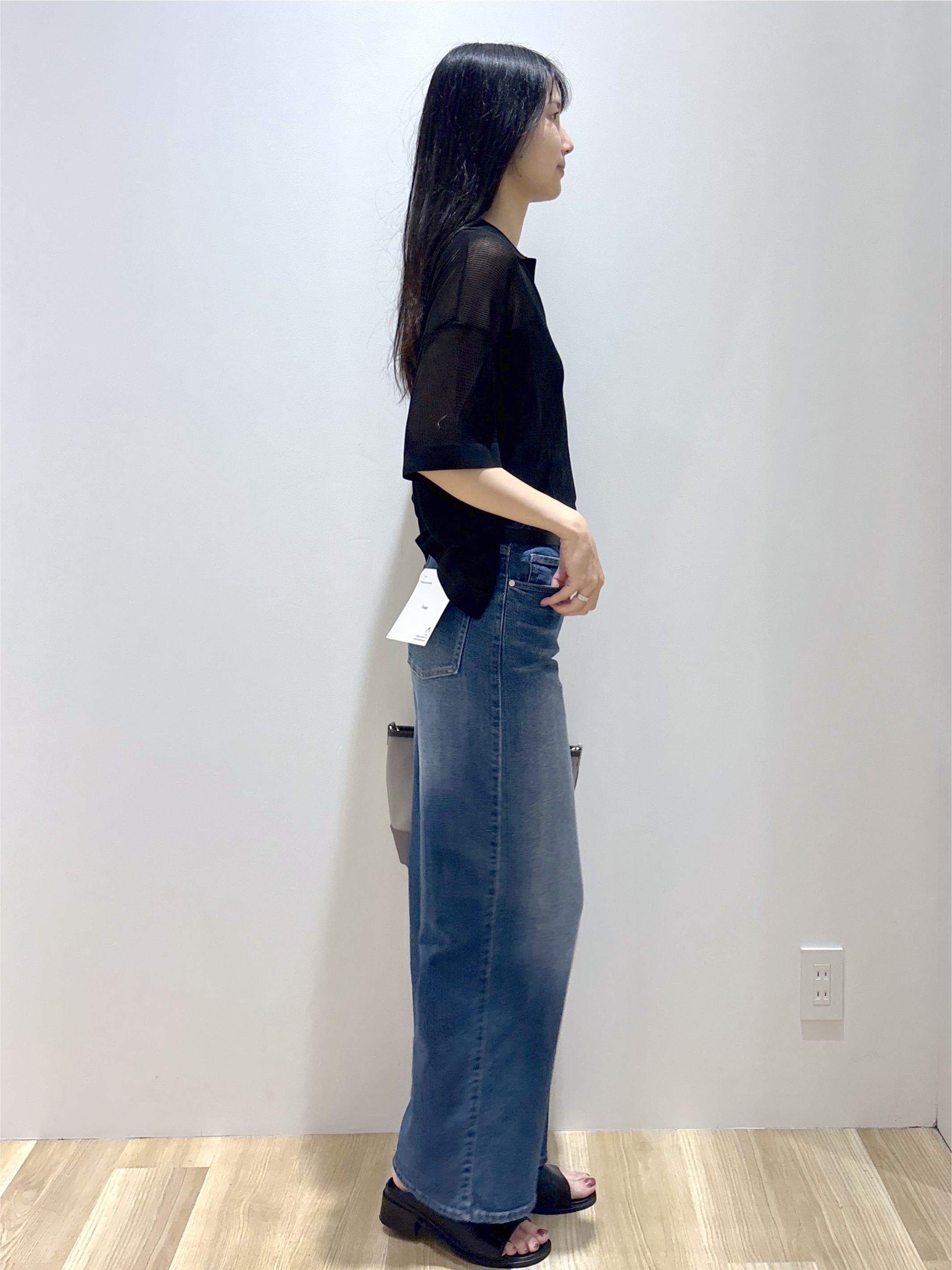 sachikoさんの「OPAQUE.CLIP｜メッシュスキッパーポロニット【UVケア／洗濯機OK】」を使ったコーディネート