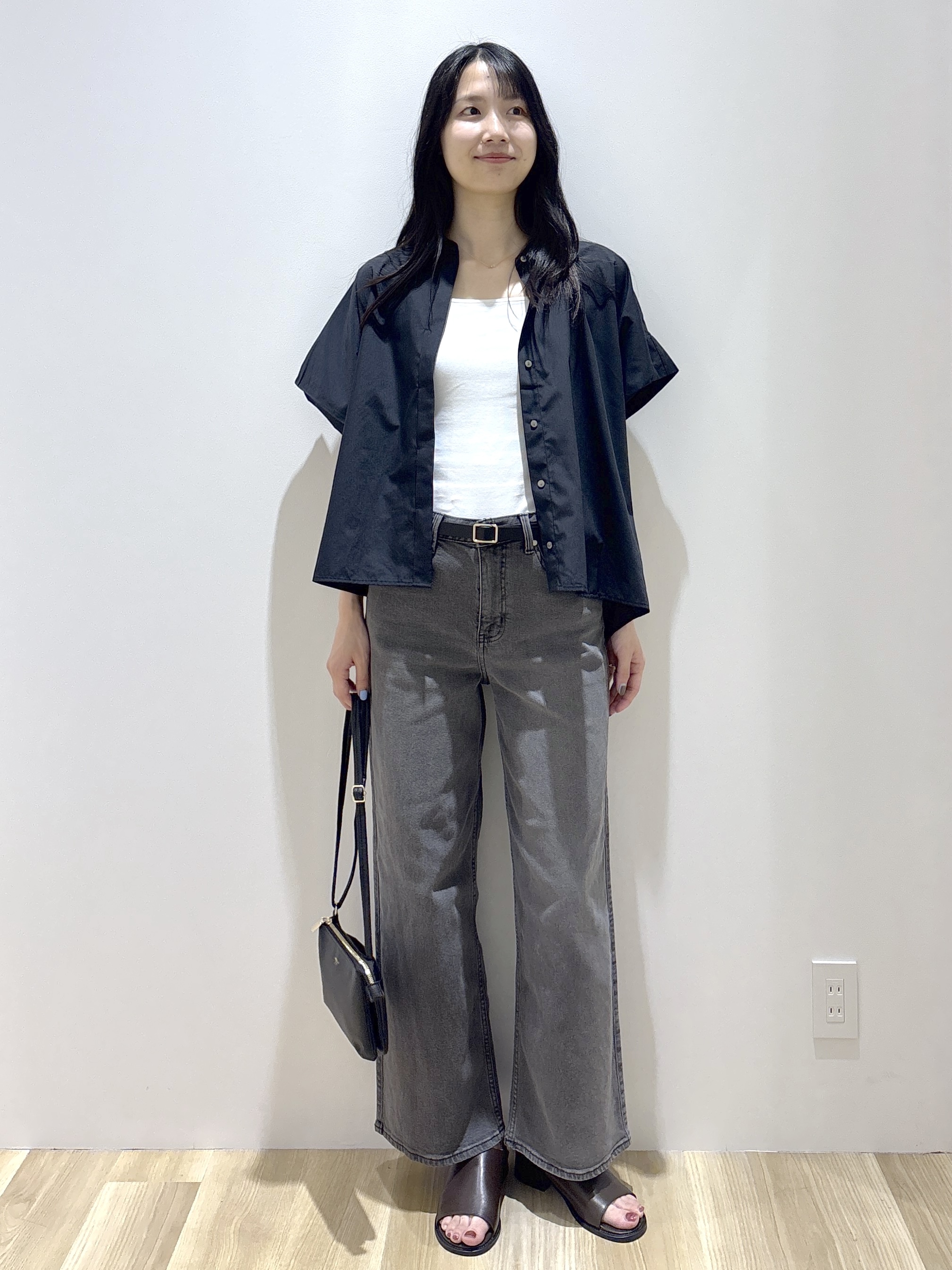 sachikoさんの「OPAQUE.CLIP｜タックニュアンスフォルムシャツ【洗濯機OK】」を使ったコーディネート