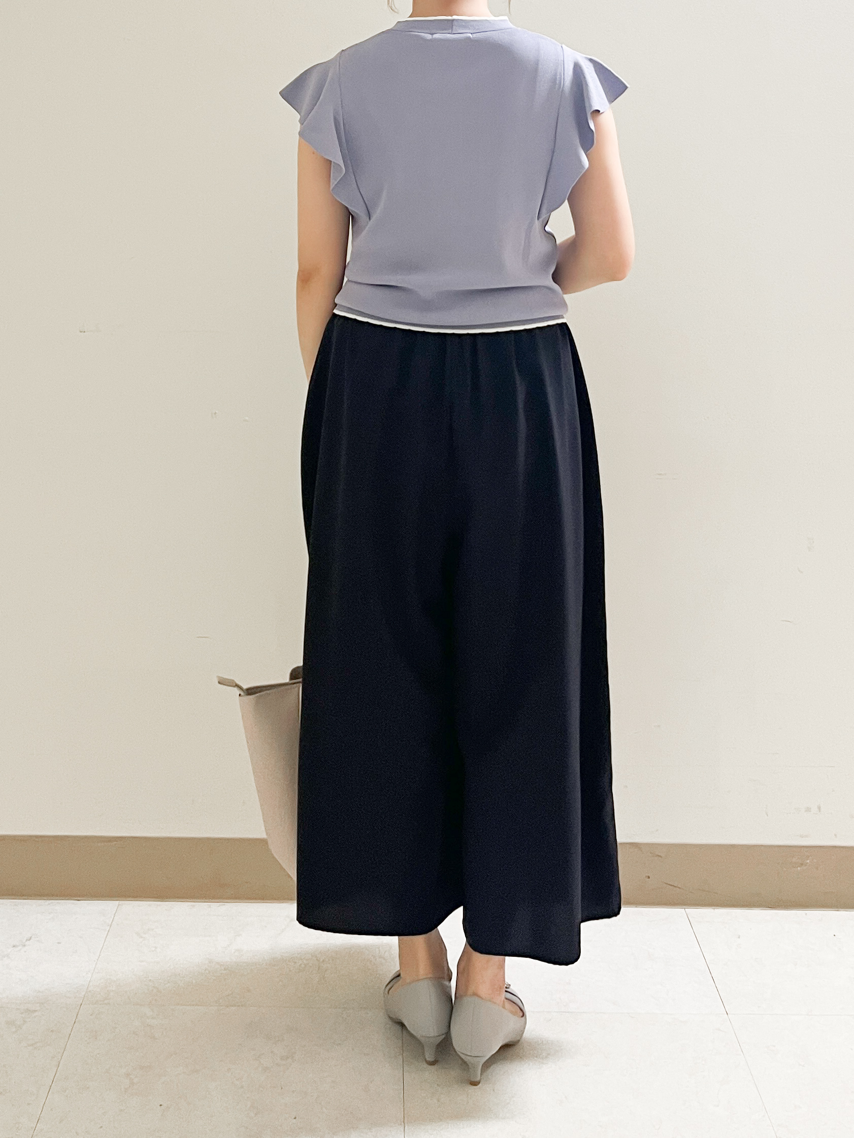 あかねさんの「OPAQUE.CLIP｜【UVケア／接触冷感】バイカラーボウタイフリルトップス《洗濯機OK》」を使ったコーディネート