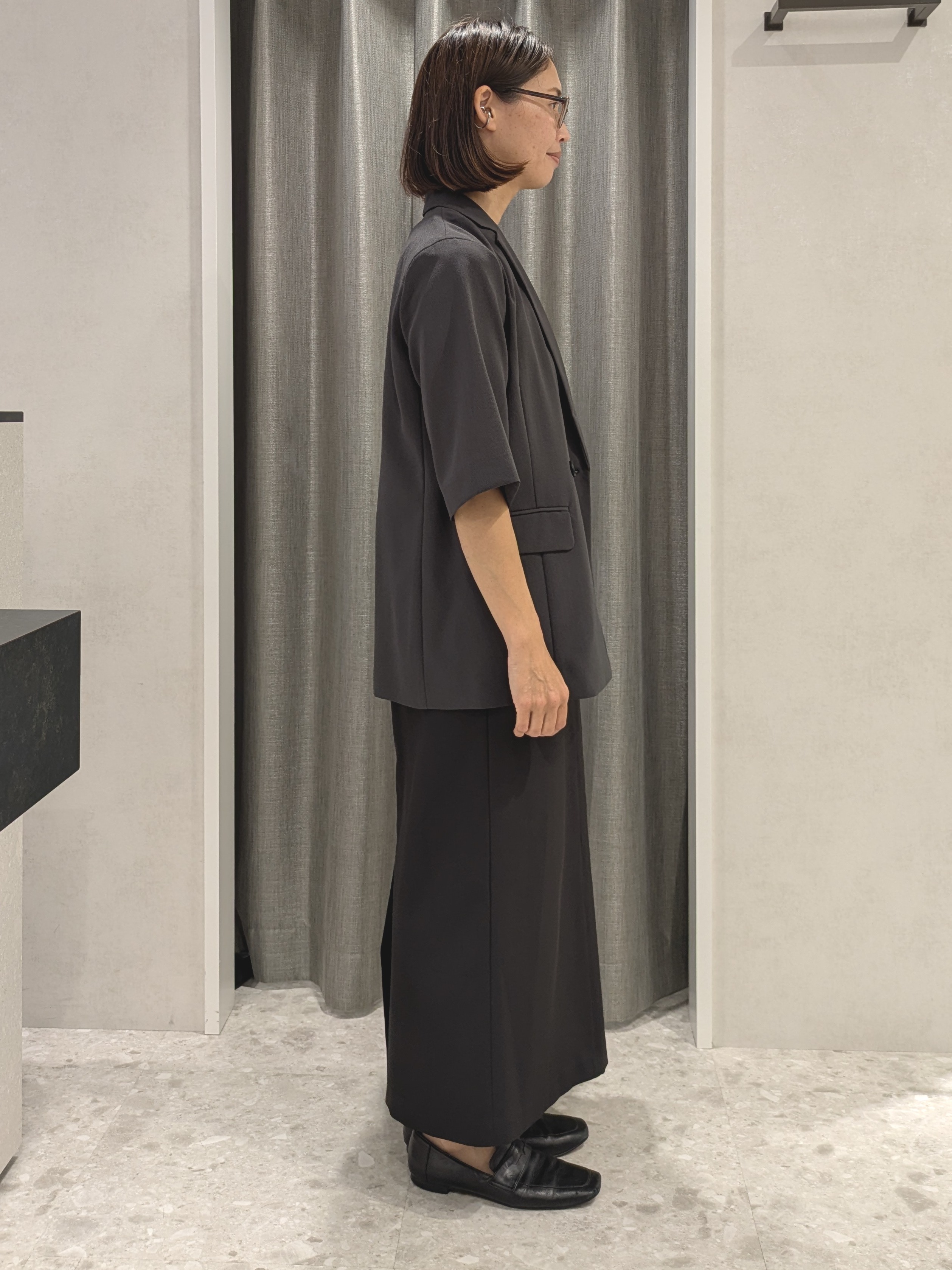 yukariさんの「UNTITLED｜【セットアップ可/UVカット/通気性】エアリークール半袖ジャケット」を使ったコーディネート
