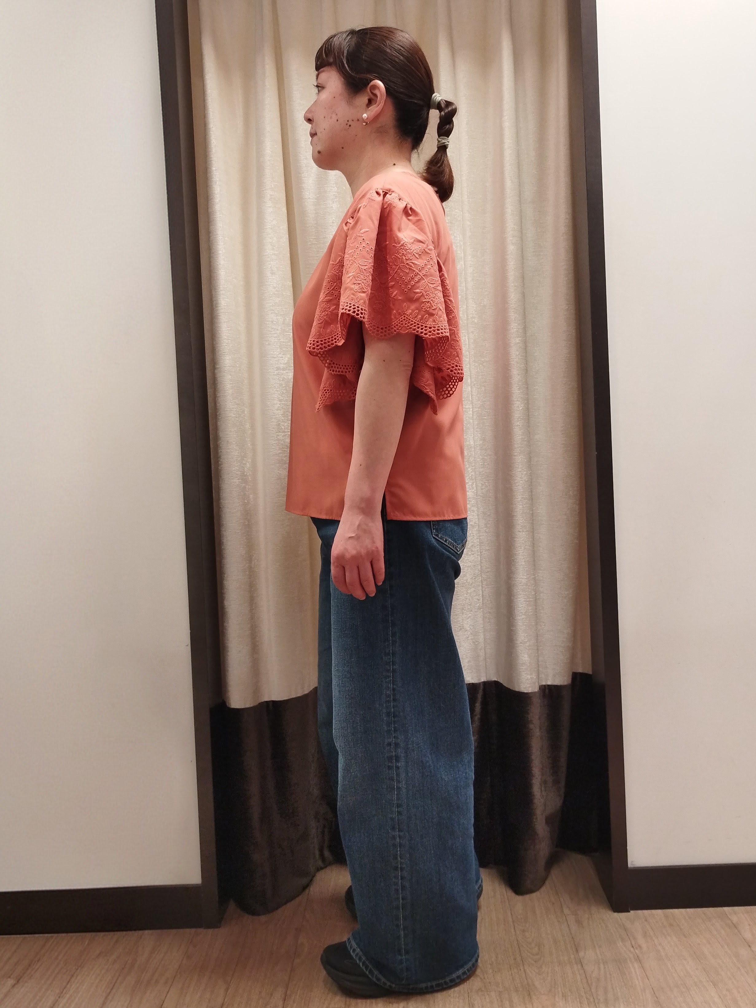 junさんの「Reflect｜【通勤◎】スカラップレーススリーブ ブラウス」を使ったコーディネート