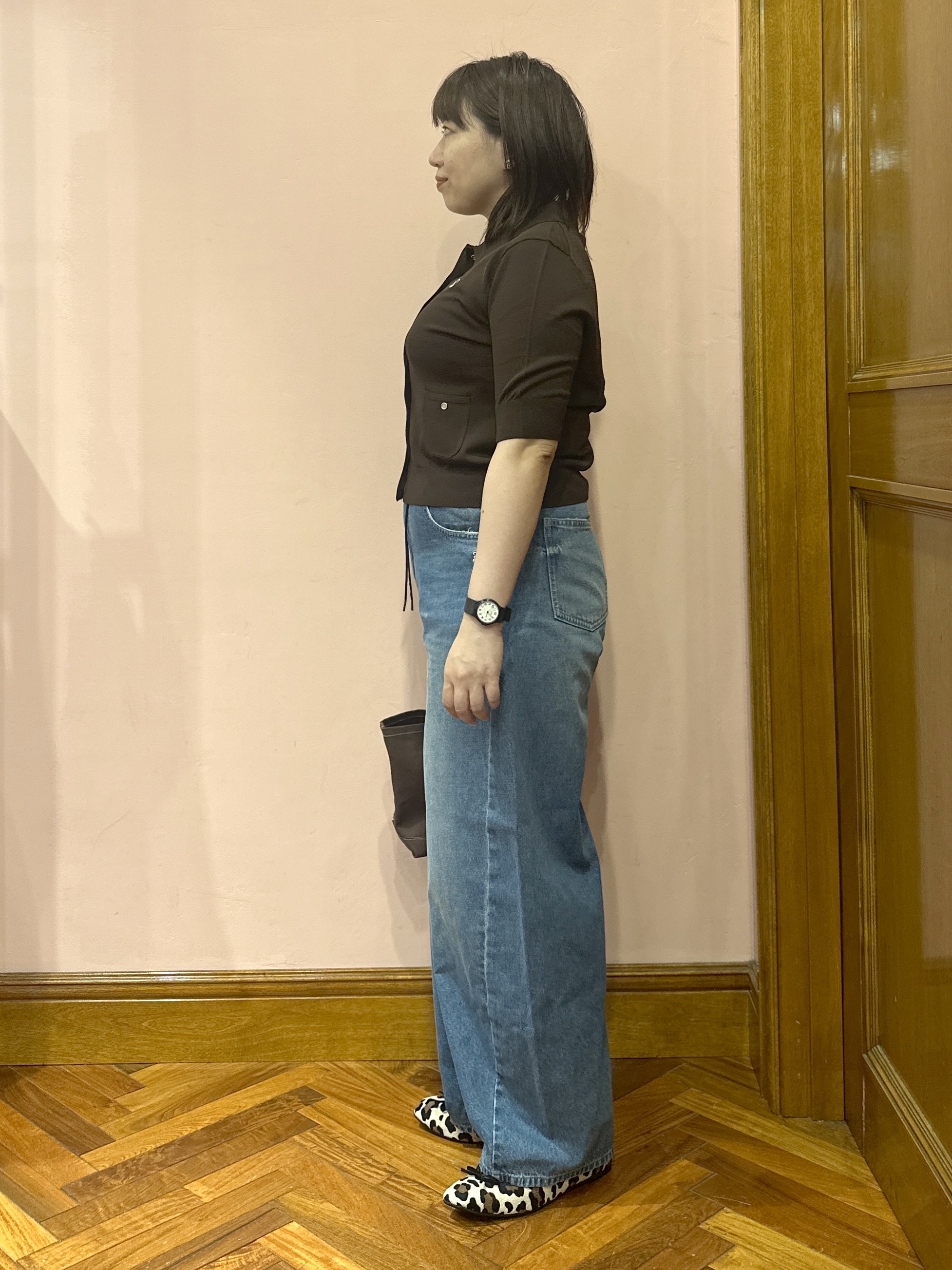 komatsuさんの「DRESSTERIOR｜【接触冷感/UVカット】ハーフスリーブ シアーカーディガン」を使ったコーディネート