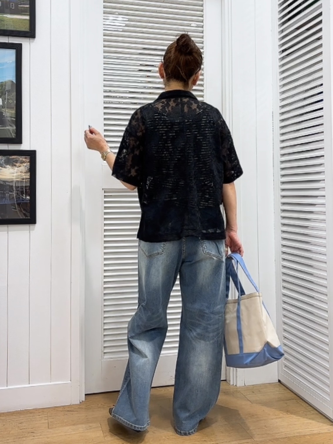 Yasucoさんの「Dessin｜カラミレース 開襟シャツ」を使ったコーディネート