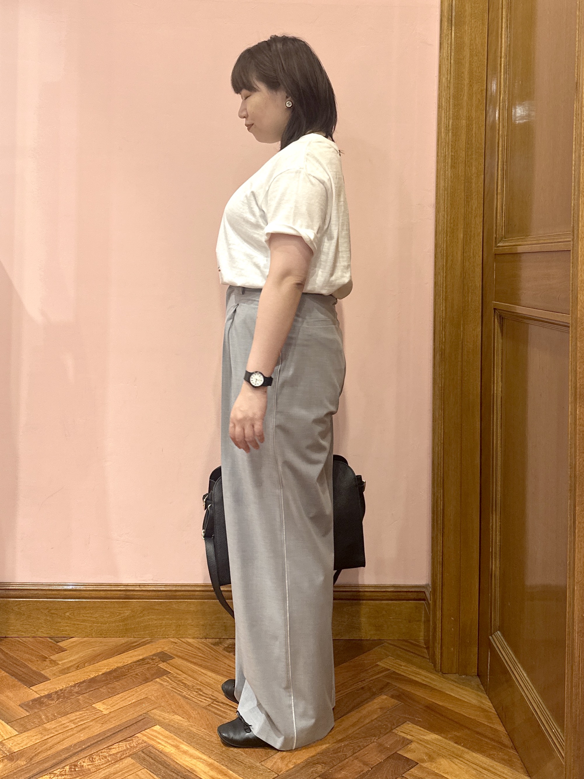 komatsuさんの「DRESSTERIOR｜【セットアップ可/ウォッシャブル】ストライプ2WAYストレッチ サイドラインパンツ」を使ったコーディネート
