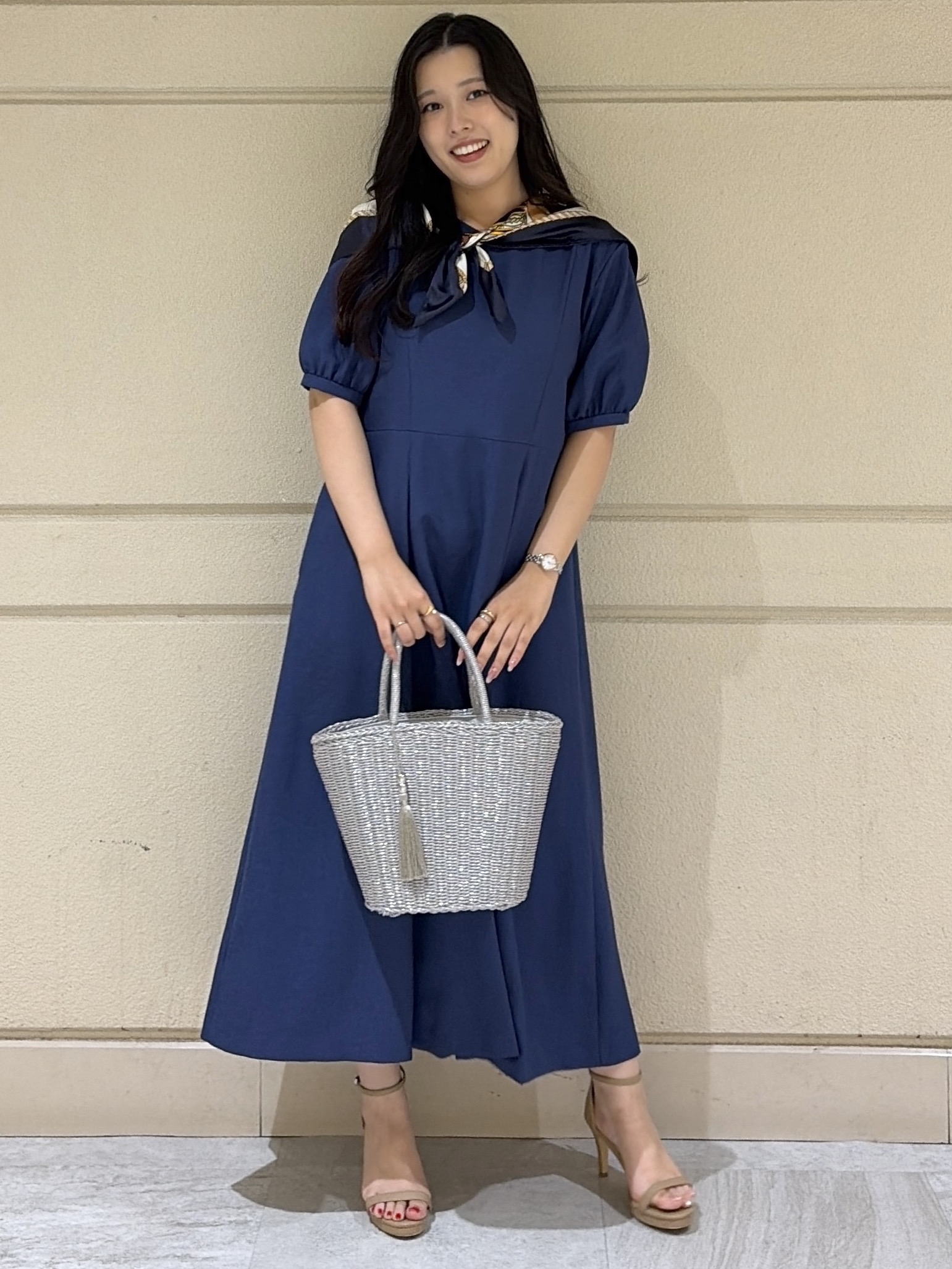 Momokaさんの「COUP DE CHANCE｜【手洗い可／日本製】サックワンピース」を使ったコーディネート