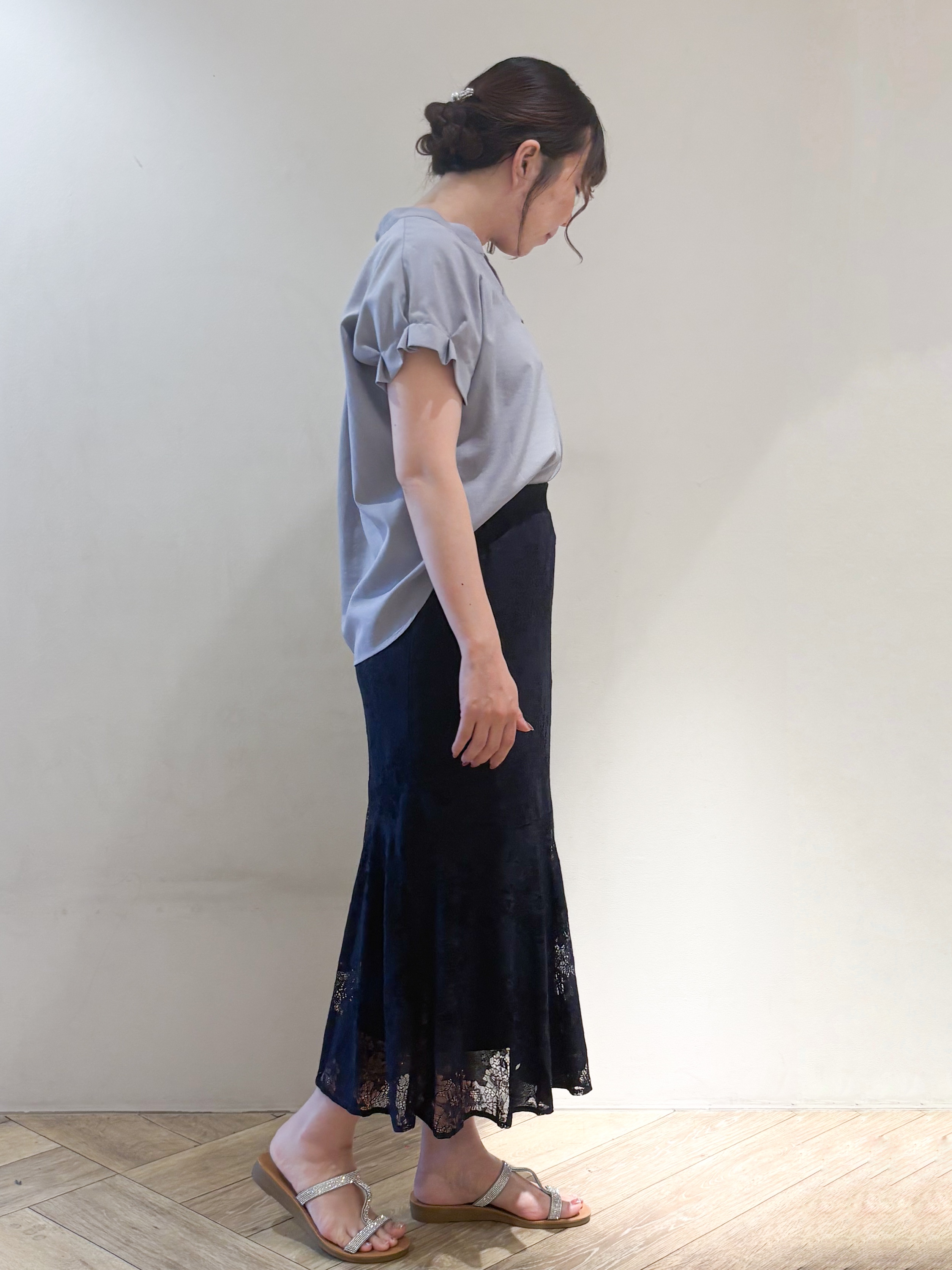 sayaさんの「index｜【接触冷感／吸水速乾】タックスキッパーブラウス《防シワ／イージーアイロン／洗濯機OK／9col》」を使ったコーディネート