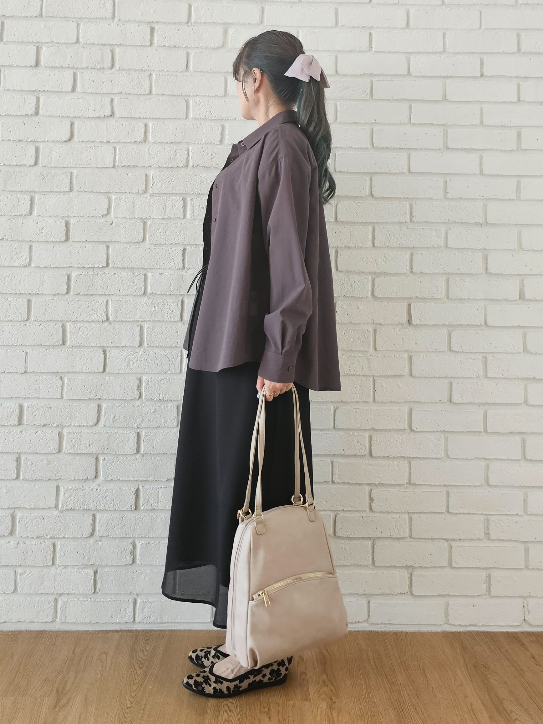 ゆゆさんの「SHOO･LA･RUE｜【通気性〇/S-LL/洗濯機可】大人のきちんとベーシックシャツ」を使ったコーディネート