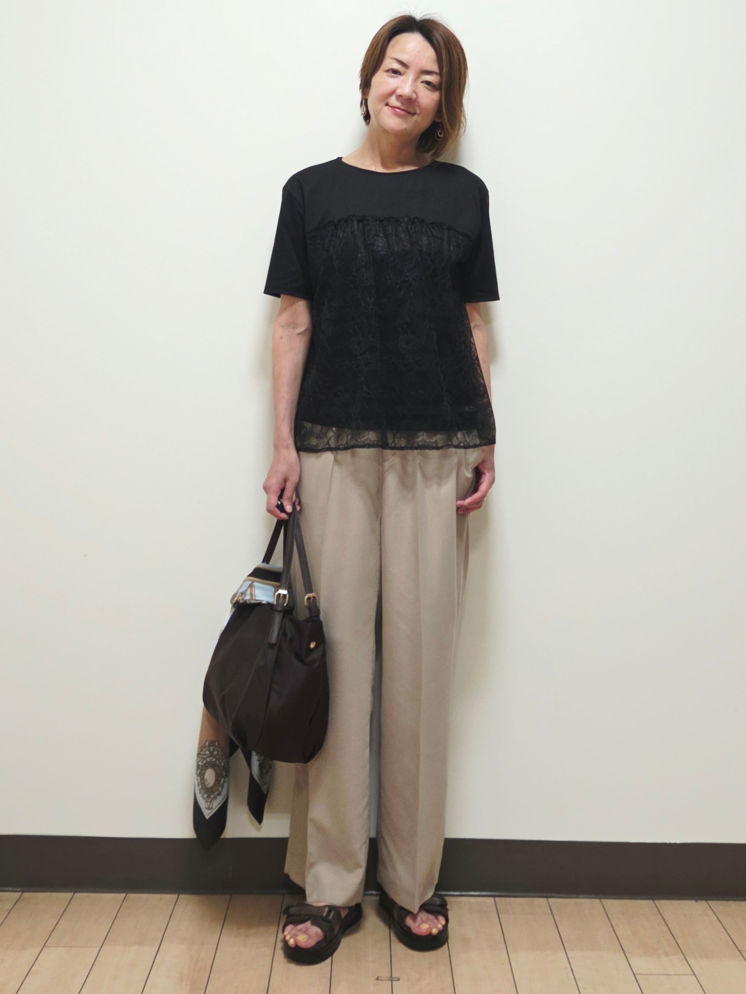 yuuさんの「Reflect｜【UVカット／接触冷感／手洗い可】ラッセルレースプルオーバー」を使ったコーディネート