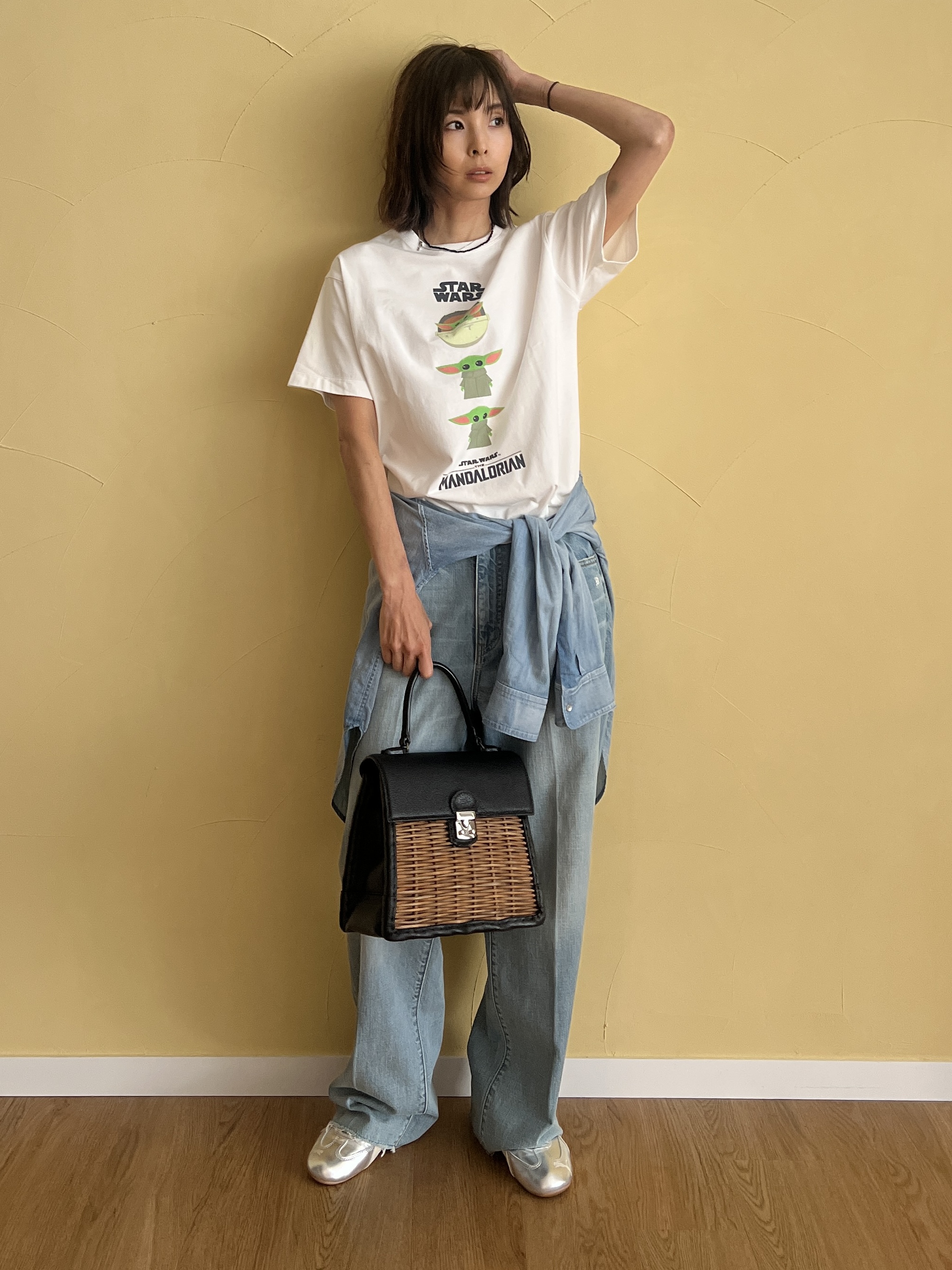 misaさんの「DRESSTERIOR｜センタープレスストレートデニム」を使ったコーディネート