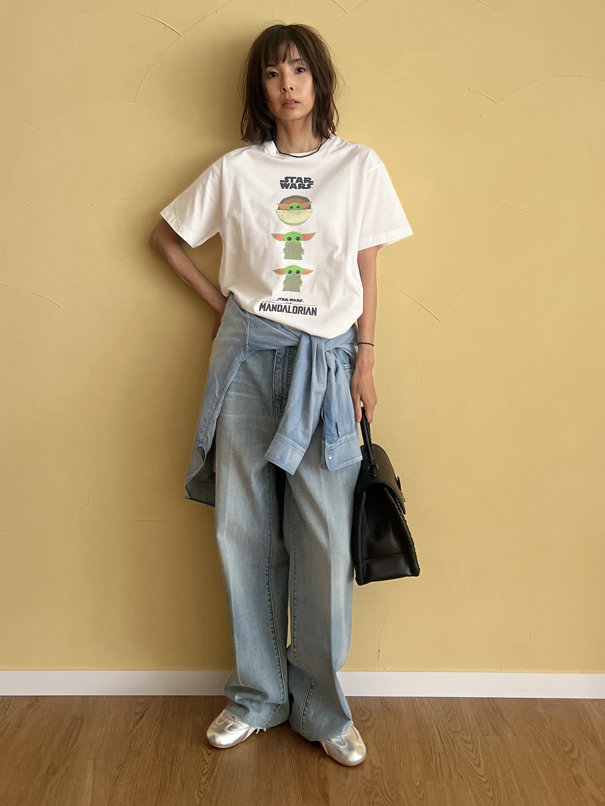 misaさんの「DRESSTERIOR｜センタープレスストレートデニム」を使ったコーディネート