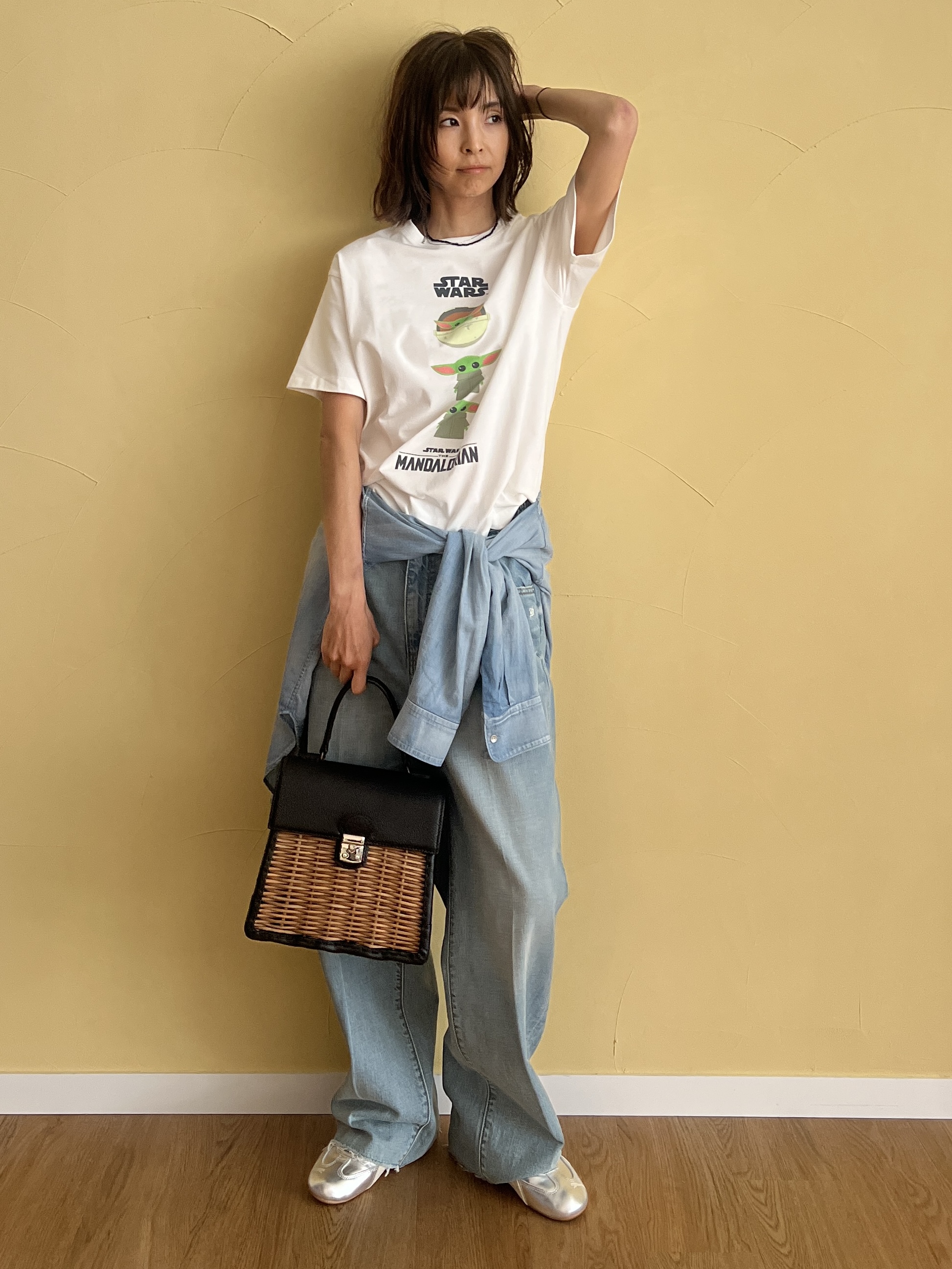misaさんの「DRESSTERIOR｜センタープレスストレートデニム」を使ったコーディネート