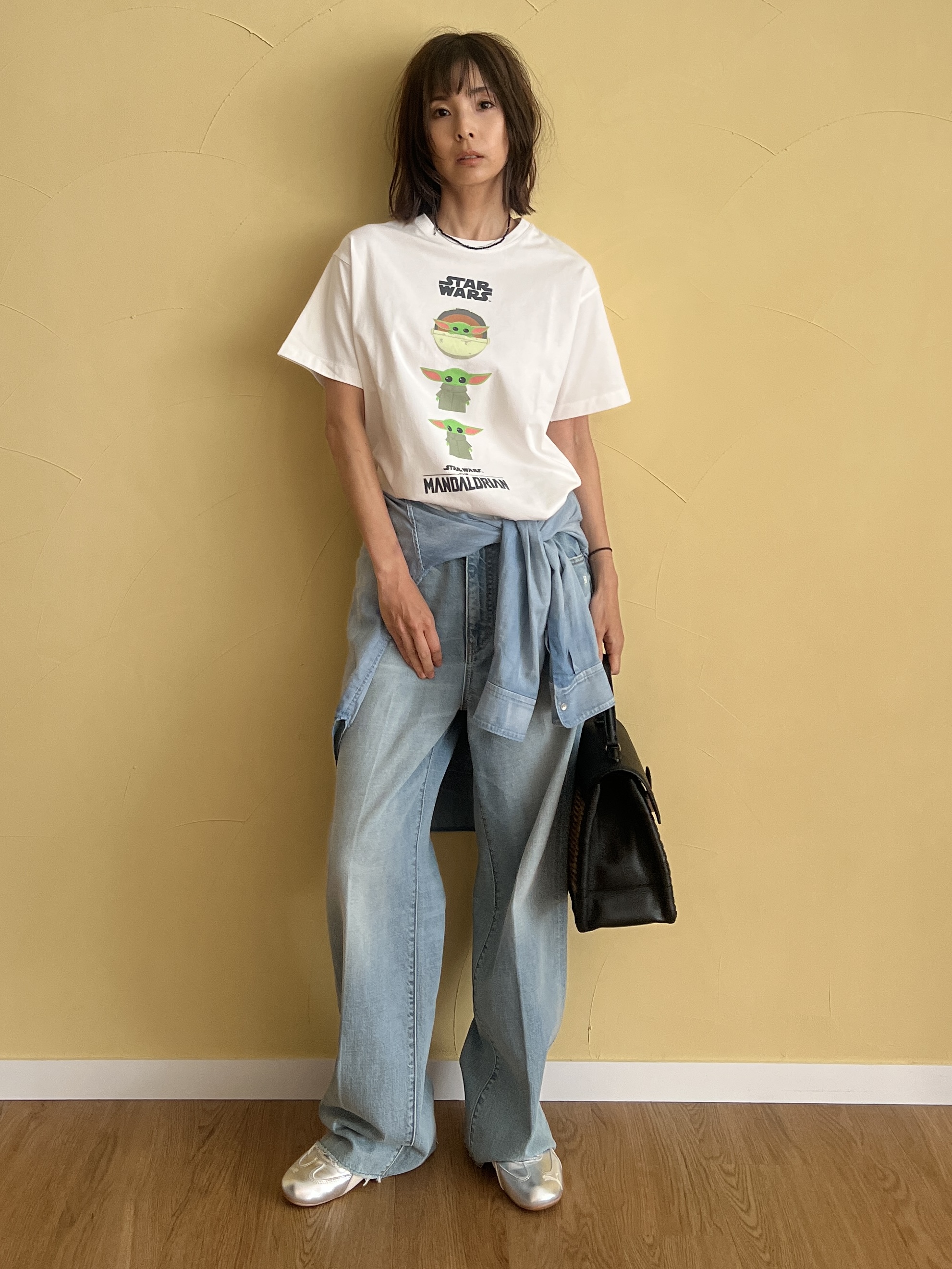 misaさんの「DRESSTERIOR｜センタープレスストレートデニム」を使ったコーディネート