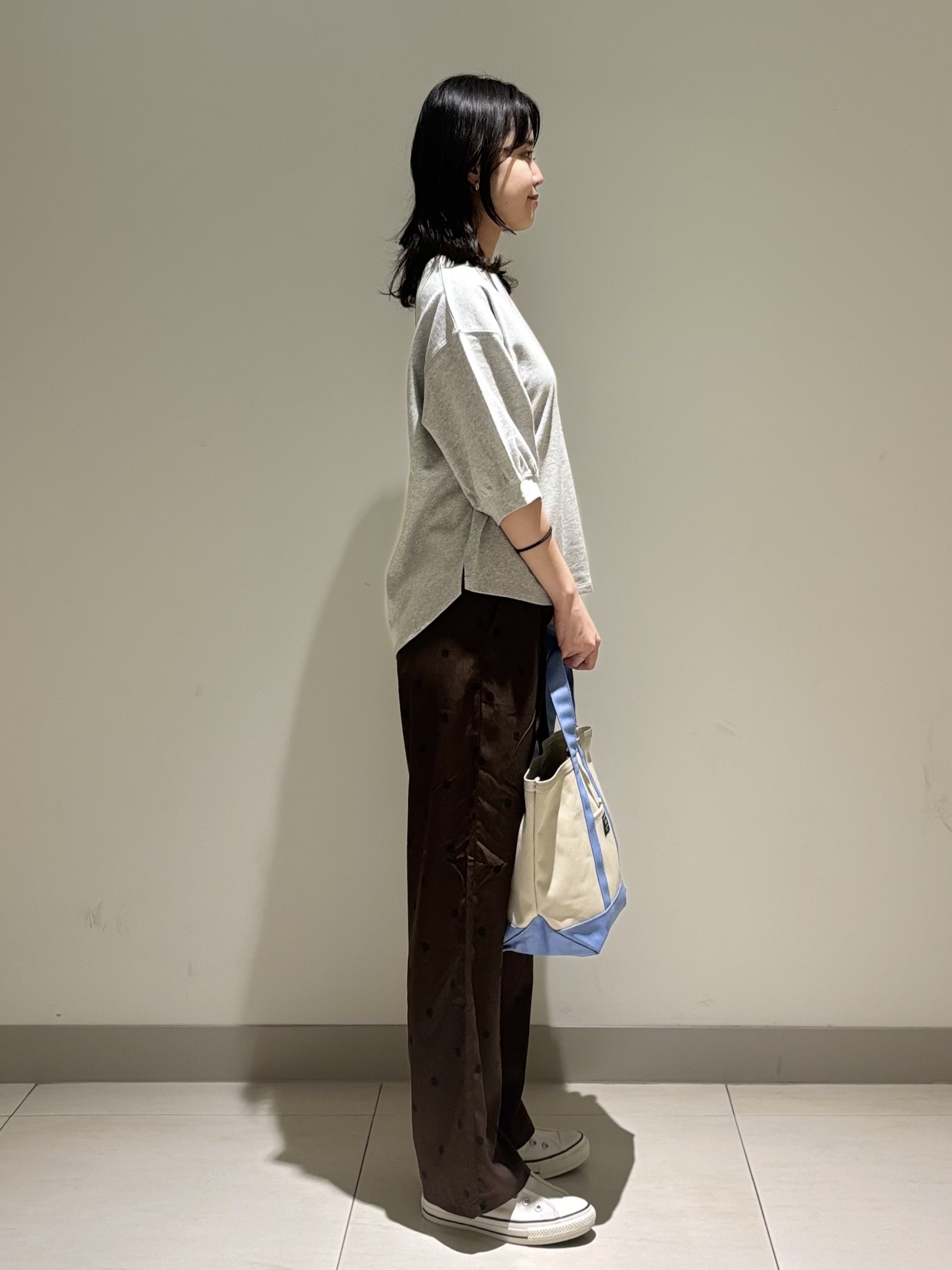 mayuさんの「Dessin｜【セットアップ可】ドットプリント イージーパンツ」を使ったコーディネート