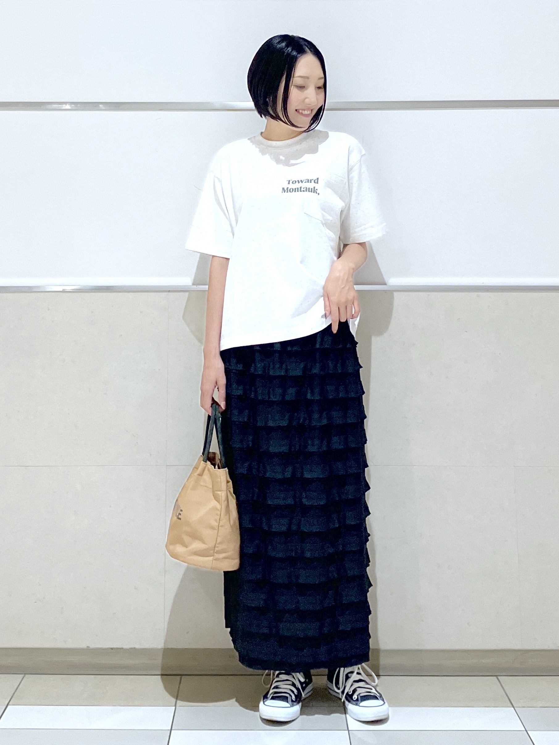 eriko さんの「Dessin｜カラーネップ ポケットTシャツ」を使ったコーディネート