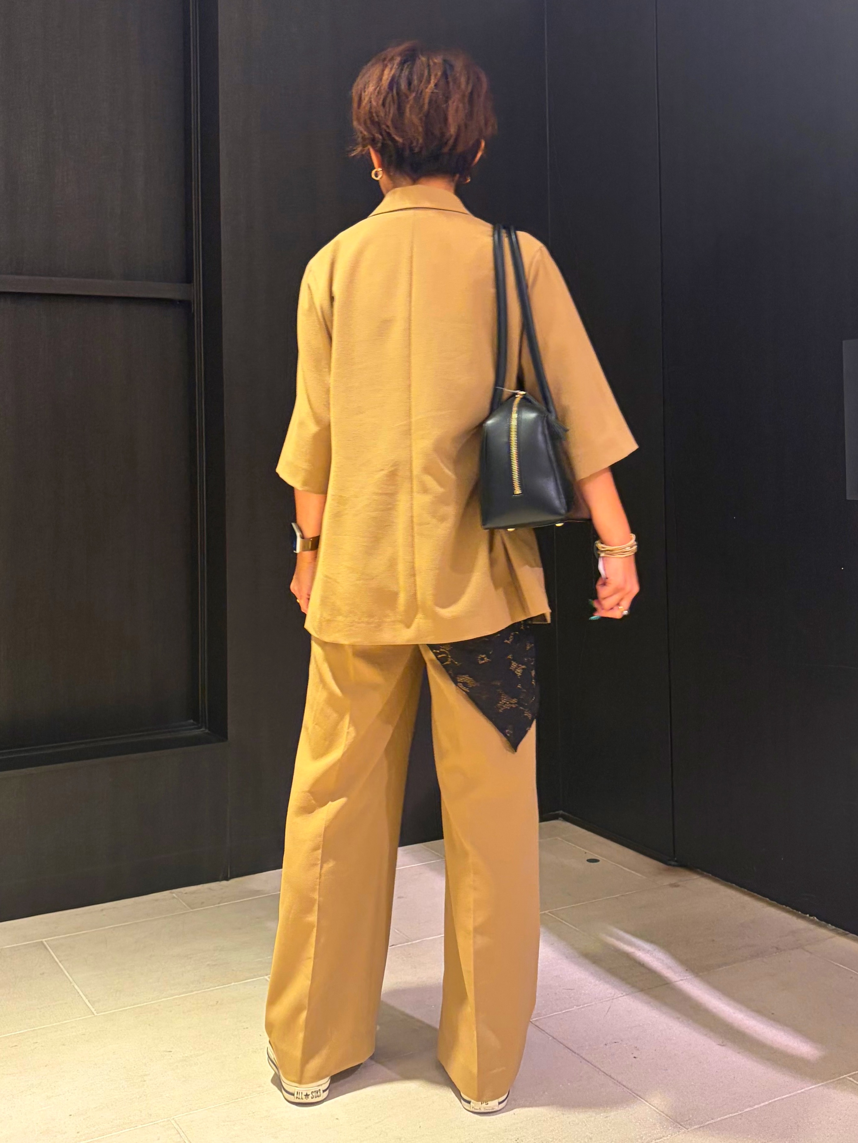 sayakaさんの「UNTITLED｜【セットアップ可/UVカット/通気性】エアリークール半袖ジャケット」を使ったコーディネート