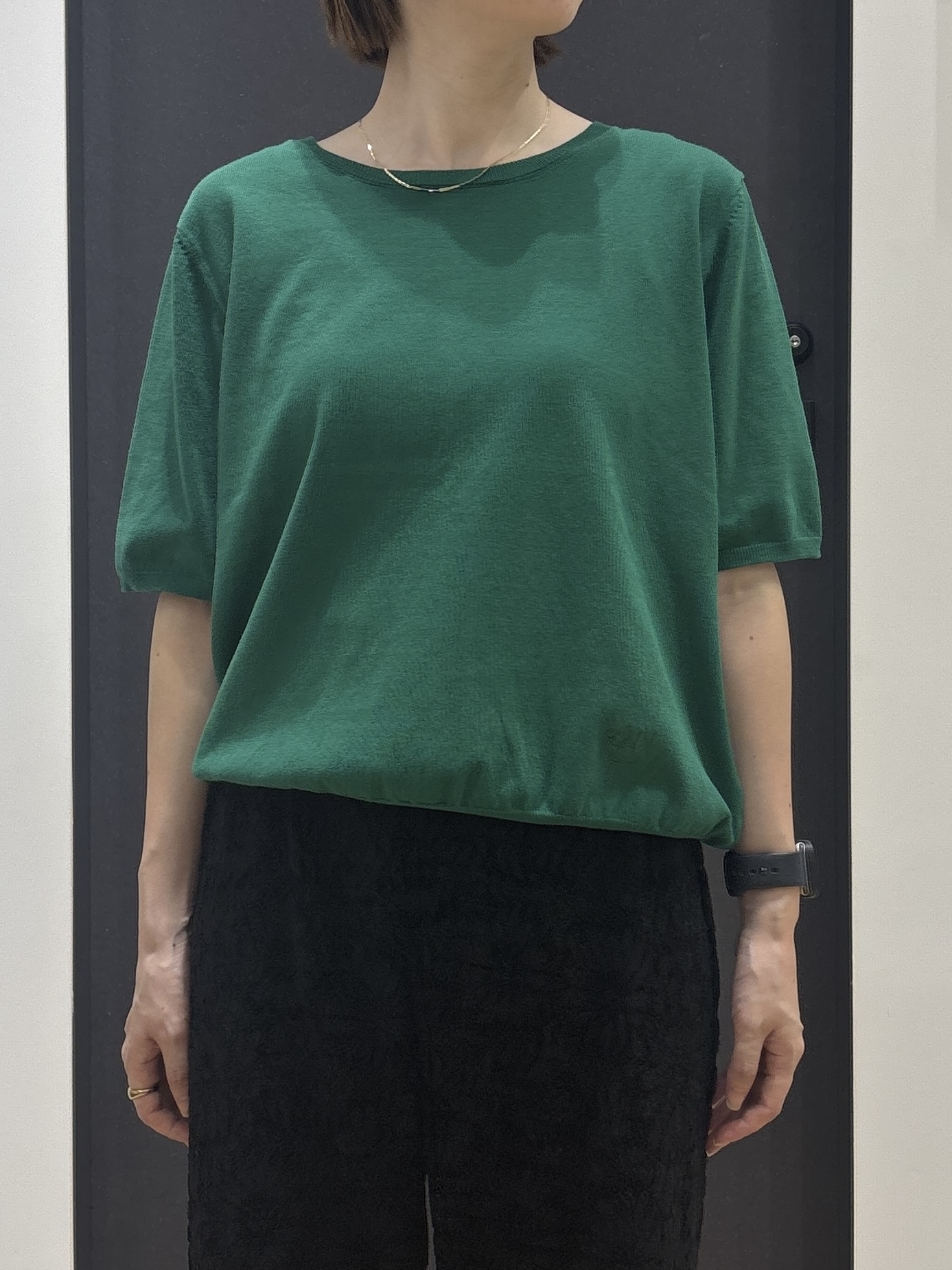 risaさんの「Dessin｜【9色展開/接触冷感/UVカット】ドライタッチサマーニットT」を使ったコーディネート
