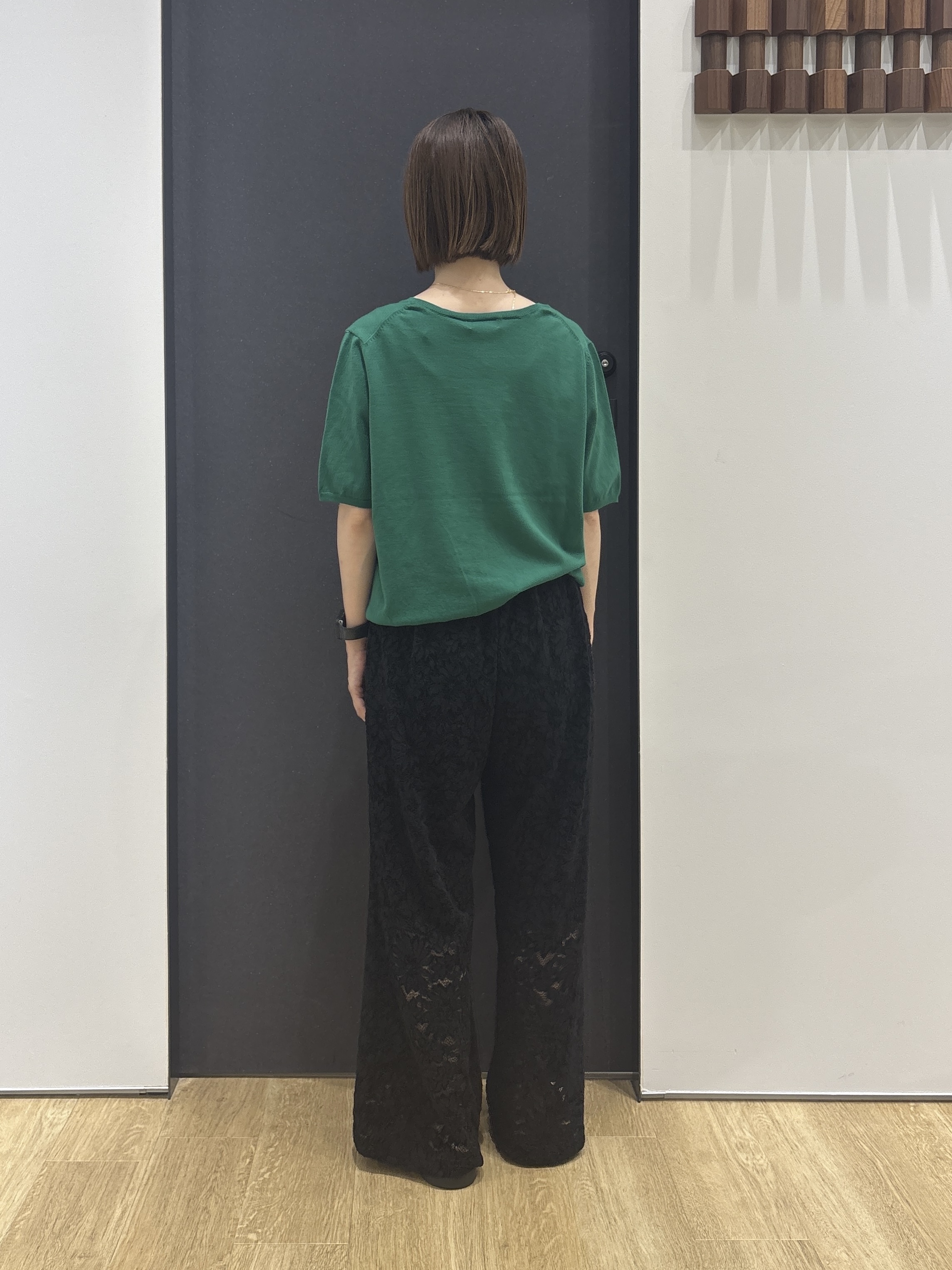 risaさんの「Dessin｜【9色展開/接触冷感/UVカット】ドライタッチサマーニットT」を使ったコーディネート