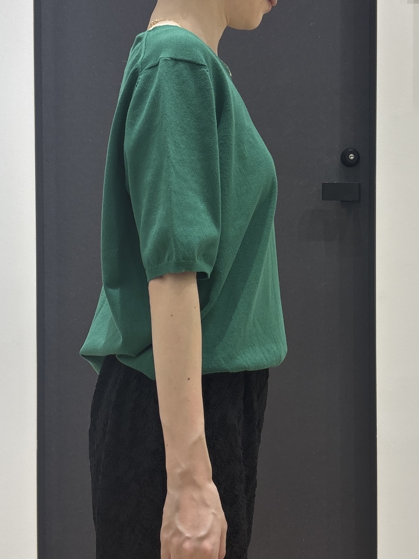 risaさんの「Dessin｜【9色展開/接触冷感/UVカット】ドライタッチサマーニットT」を使ったコーディネート