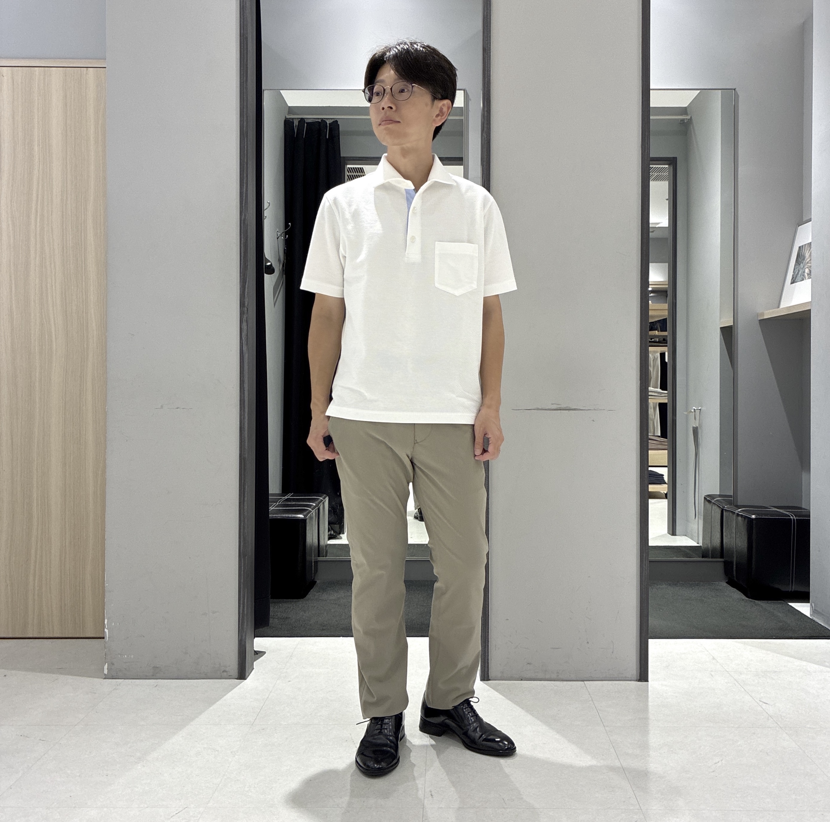 わいずみさんの「TAKEO KIKUCHI｜【抗菌防臭】ステイフレッシュ ポロシャツ」を使ったコーディネート