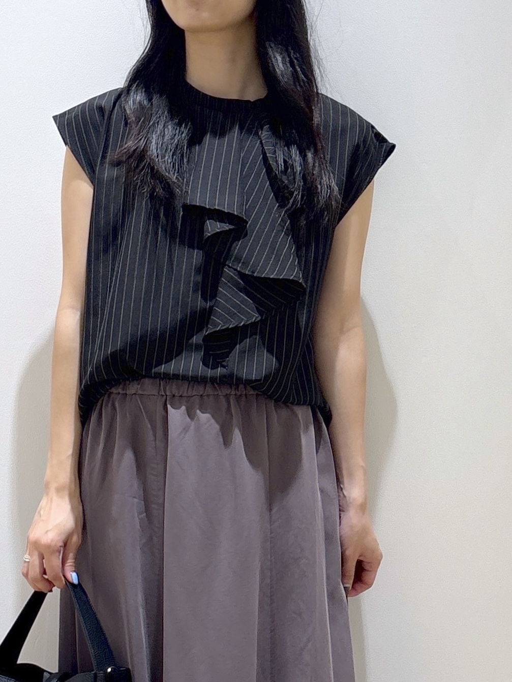 sachikoさんの「OPAQUE.CLIP｜ボウタイフリルブラウス【洗濯機OK】」を使ったコーディネート