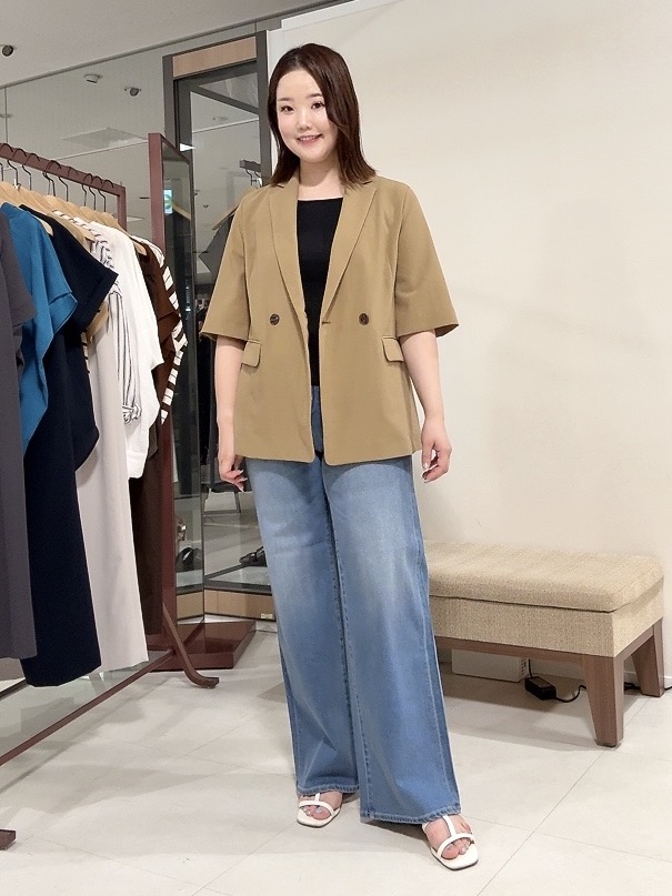 YUIさんの「UNTITLED｜【セットアップ可/UVカット/通気性】エアリークール半袖ジャケット」を使ったコーディネート