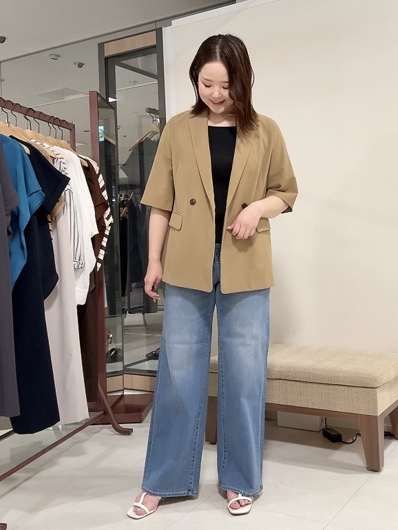 YUIさんの「UNTITLED｜【セットアップ可/UVカット/通気性】エアリークール半袖ジャケット」を使ったコーディネート