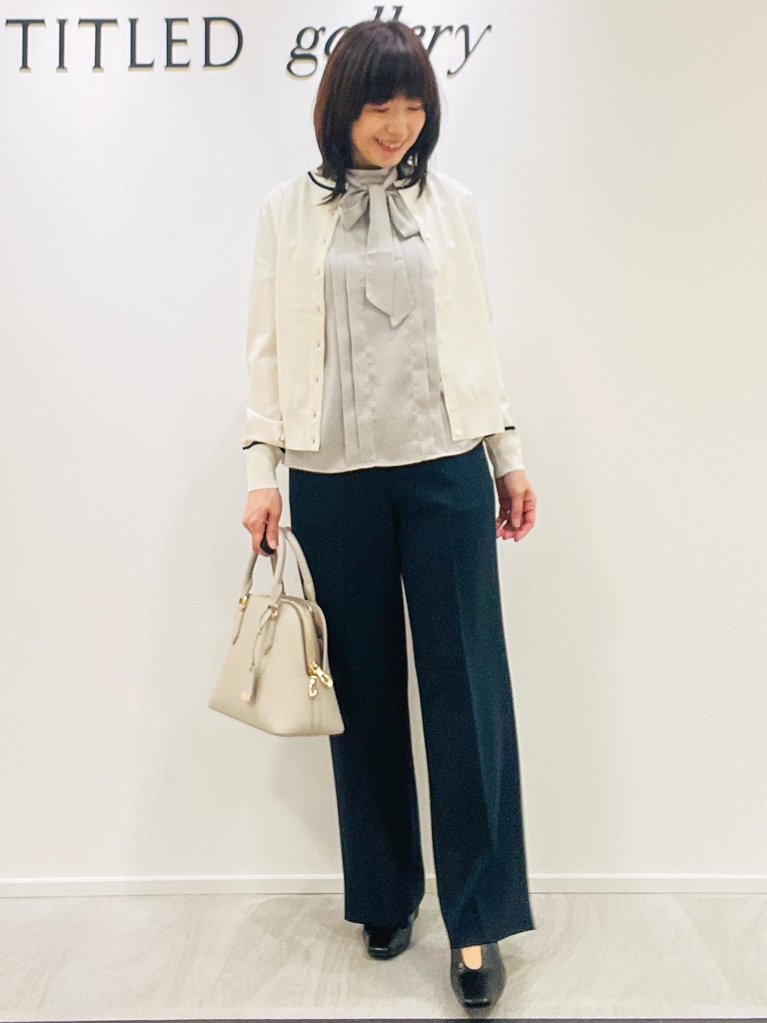 めいさんの「UNTITLED｜【アンサンブル可能】コンパクトニットカーディガン」を使ったコーディネート