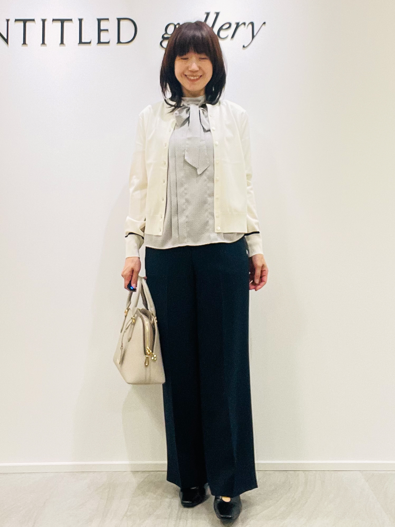 めいさんの「UNTITLED｜【アンサンブル可能】コンパクトニットカーディガン」を使ったコーディネート