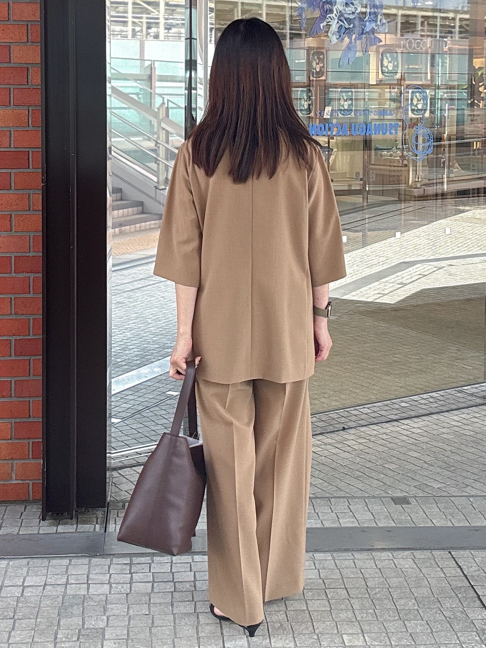 makiさんの「UNTITLED｜【セットアップ可/UVカット/通気性】エアリークール半袖ジャケット」を使ったコーディネート