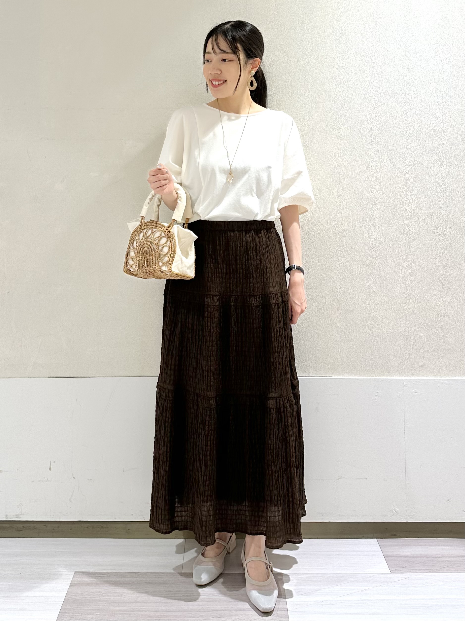 Momoさんの「Reflect｜【UVカット／接触冷感／吸水速乾】ギャザースリーブカットソー」を使ったコーディネート